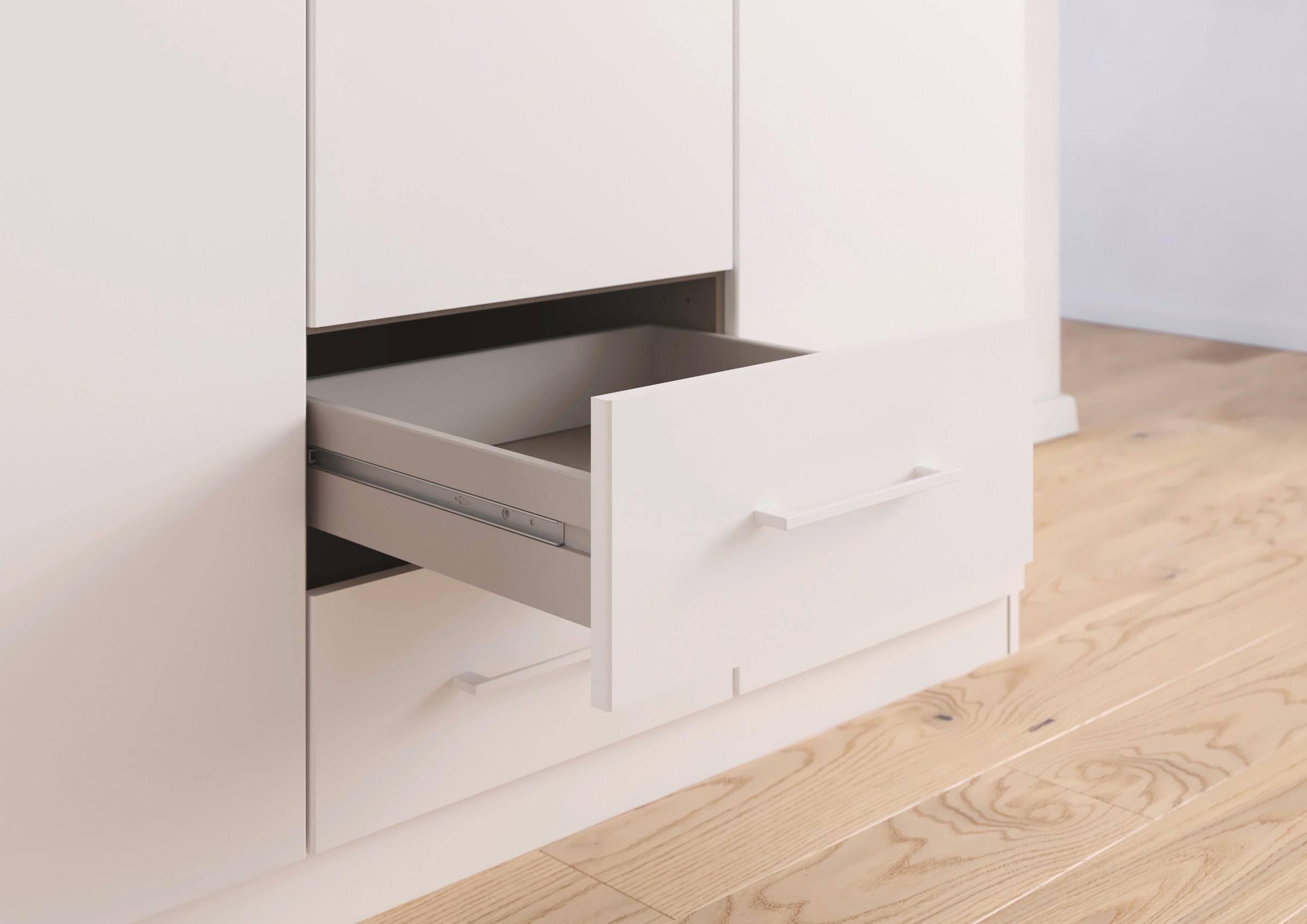 rauch Kleiderschrank »Schrank Garderobe Wäscheschrank GAMMA in 4 Breiten 91-226 cm« 3 verschiedene Ausstattungen BASIC/CLASSIC/PREMIUM (inkl. SOFT-CLOSE),  mit Schubladen und Schrankaufsatz, schlichtes Design MADE IN GERMANY