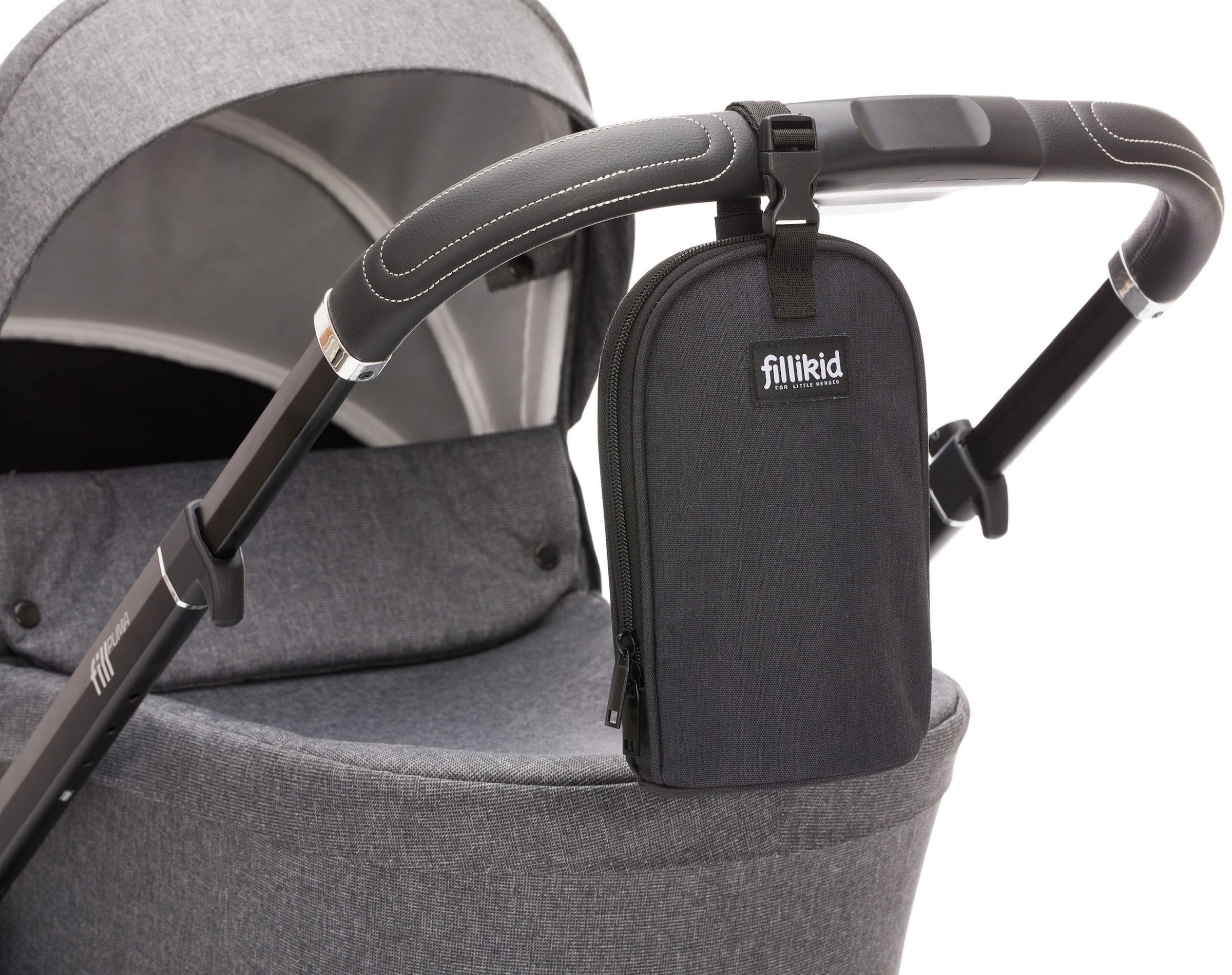 Fillikid Babyflaschenwärmer »schwarz melange«, (Set, 2 tlg.), mit USB Anschluss zum Erwärmen der Babyflasche