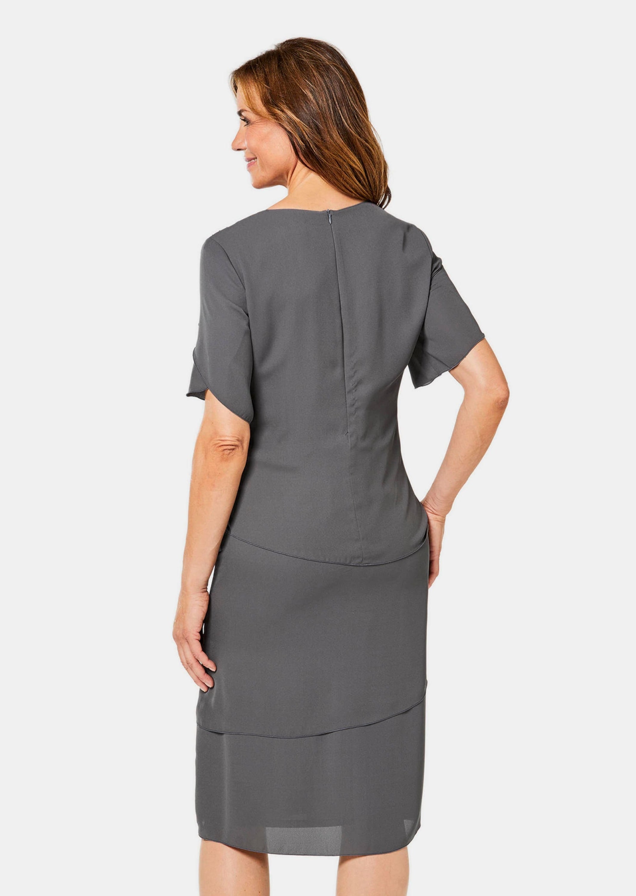 GOLDNER Etuikleid »Kurzgröße Elegant fallendes Stufenkleid«