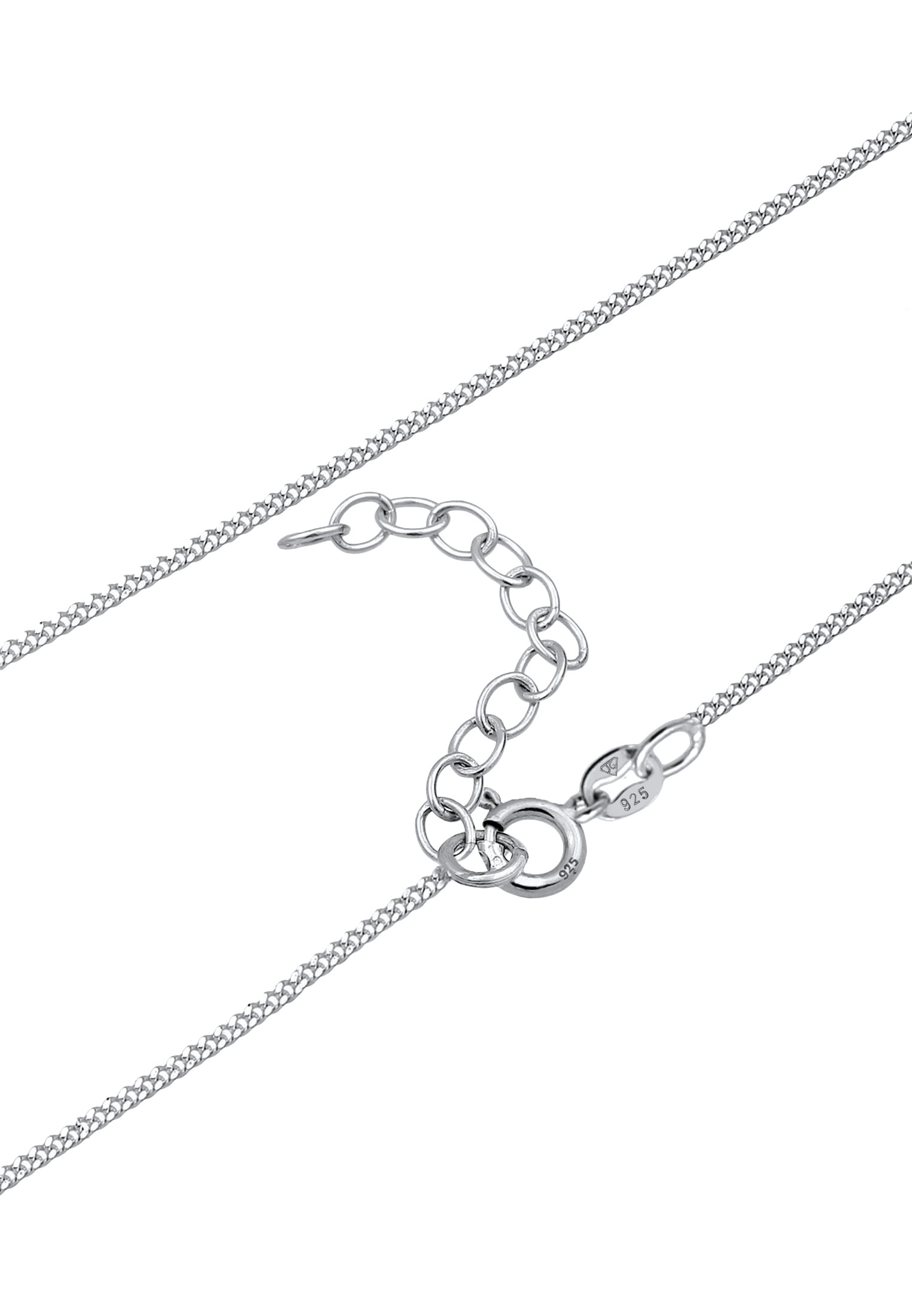 Elli Choker »Halskette Choker mit Anhänger Mondstein Rund 925 Silber«