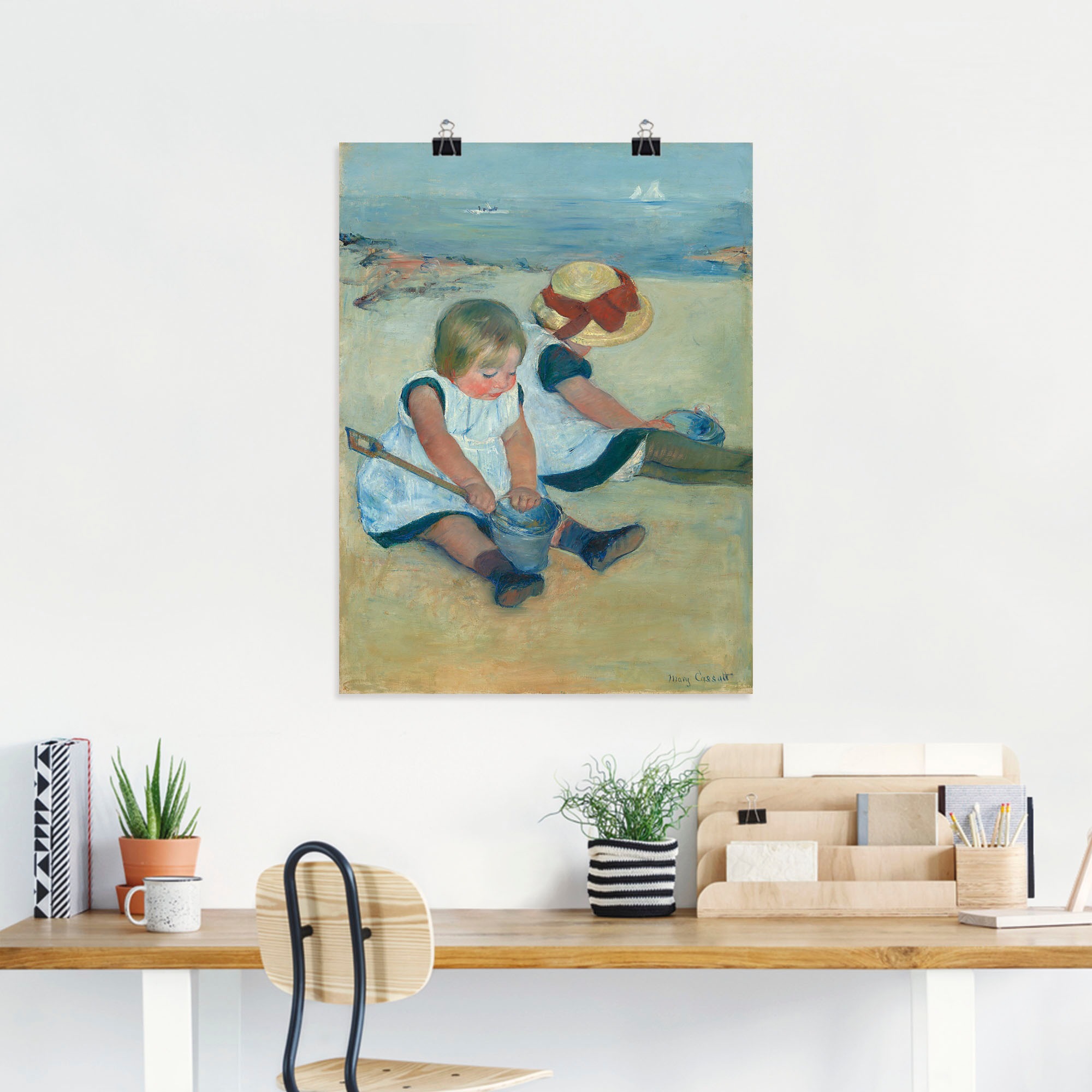 Artland Wandbild »Spielende Kinder am Strand. 1884«, Bilder von Kindern, (1 St.), als Alubild, Leinwandbild, Wandaufkleber oder Poster in versch. Größen