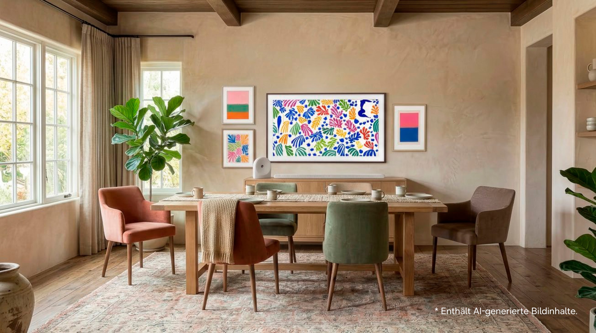 Samsung QLED-Fernseher »GQ43LS03HAU« 108 cm/43 ″ Smart-TV The Frame, Art Mode Kunstwerke, Antireflexion, Rahmen austauschbar
