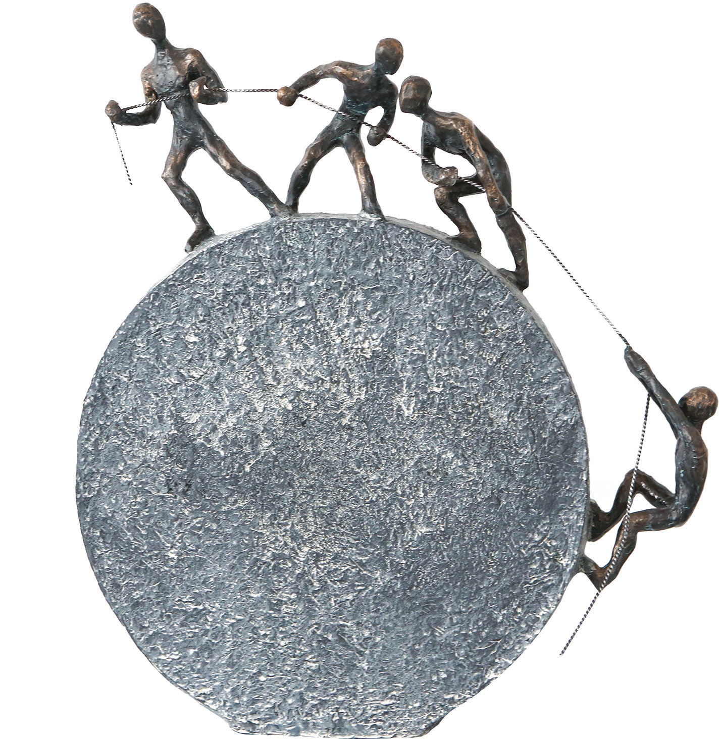 Casablanca by Gilde Dekofigur "Skulptur Lifting" Dekoobjekt, Höhe 36 cm, mit Spruchanhänger, Wohnzimmer