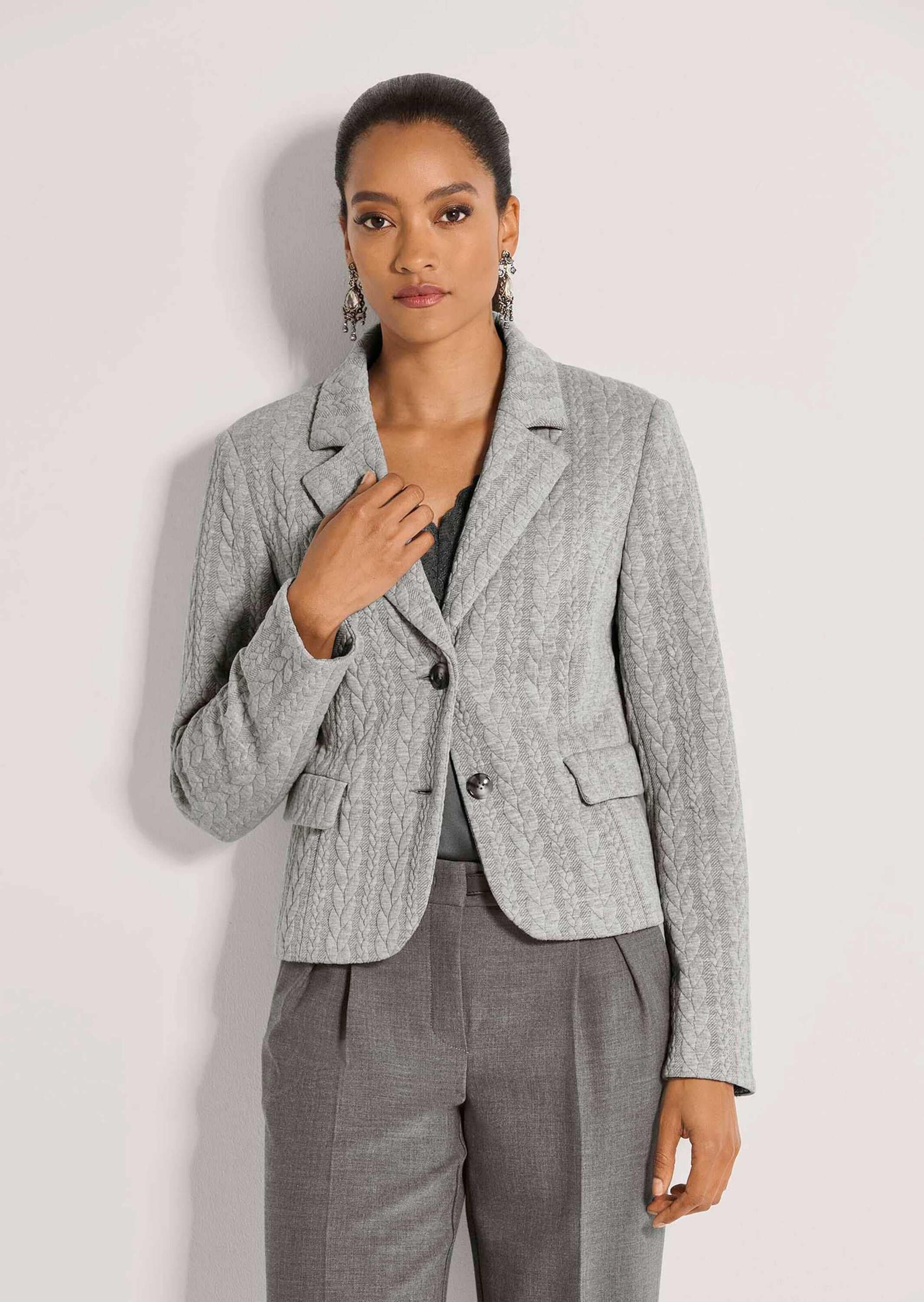 MADELEINE Jackenblazer »Blazer Jersey-Blazer mit Zopfstruktur«