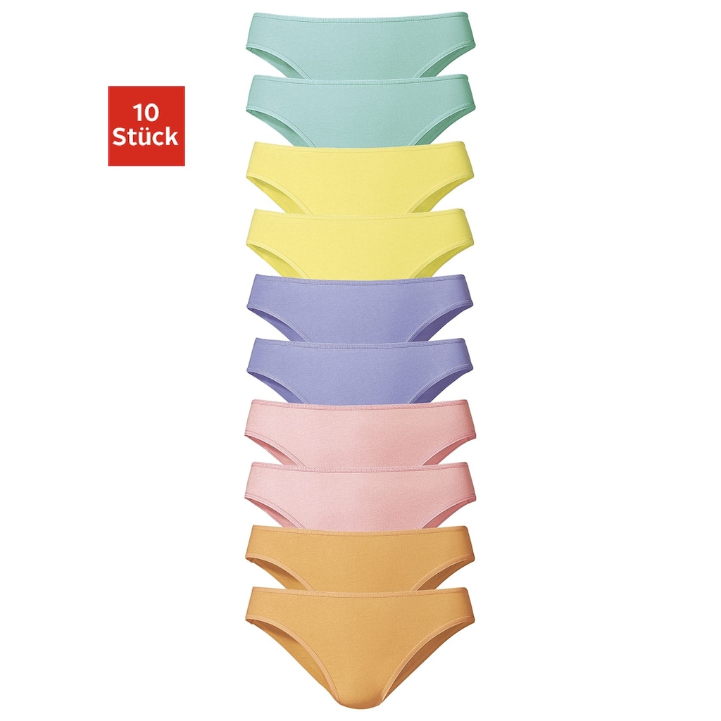 Vivance Slip, (Packung, 10 St.), schöner Basicartikel in tollen Farben - passend für jeden Tag