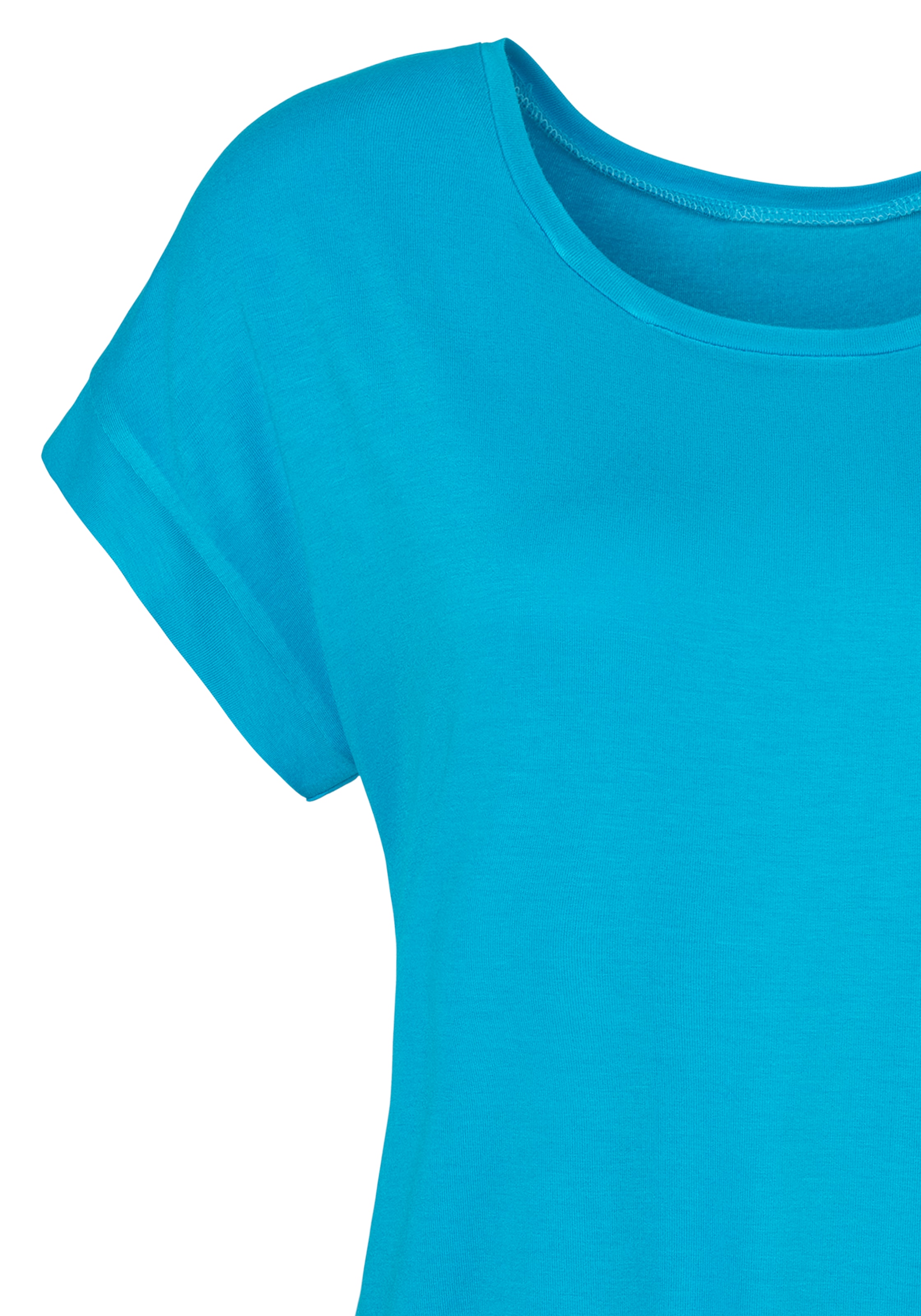 Vivance Kurzarmshirt »mit Gummizug im Bund« Sommershirt aus weichem  Viskose-Stretch