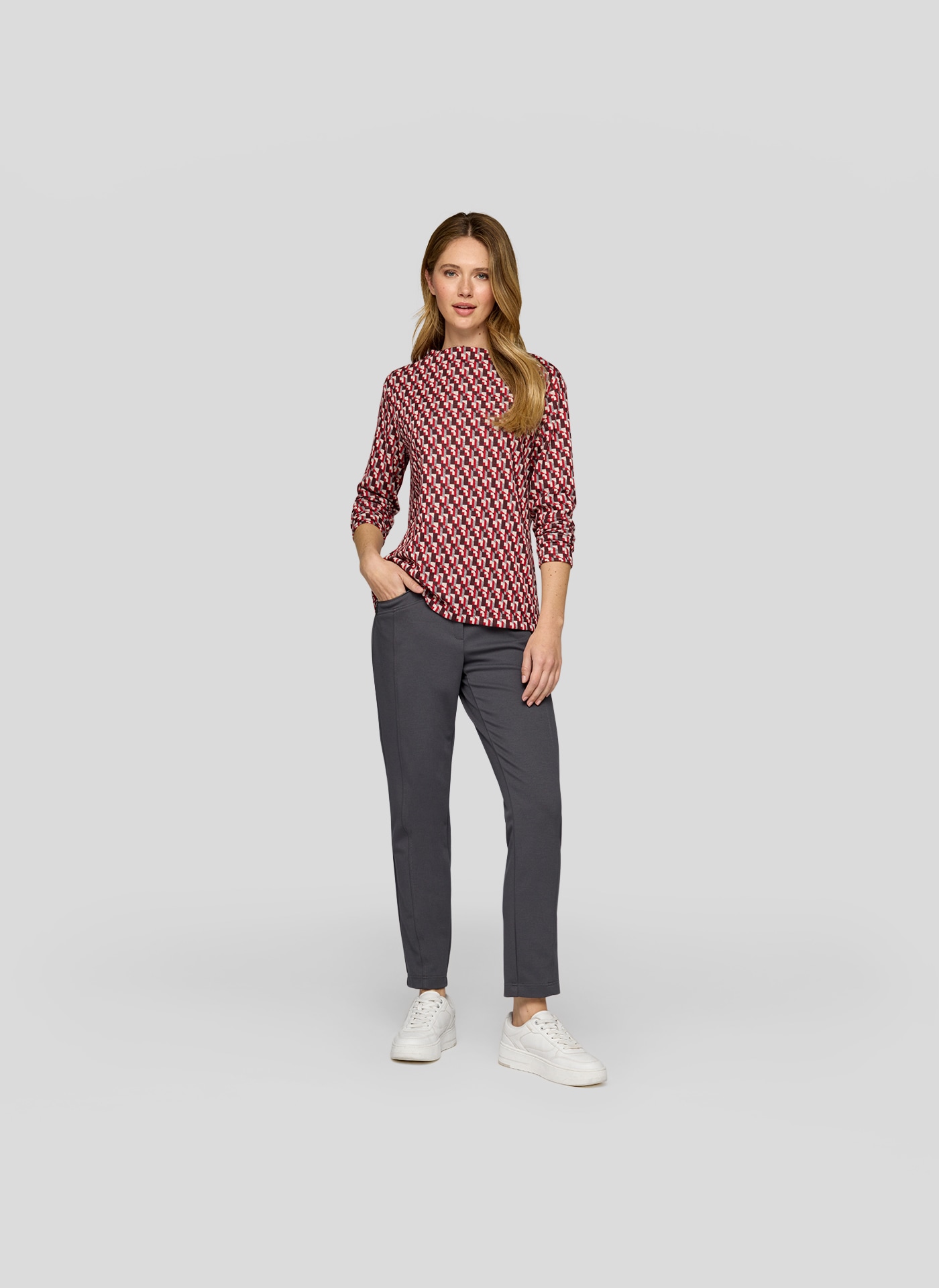 Rabe Langarmshirt , mit grafischem Muster
