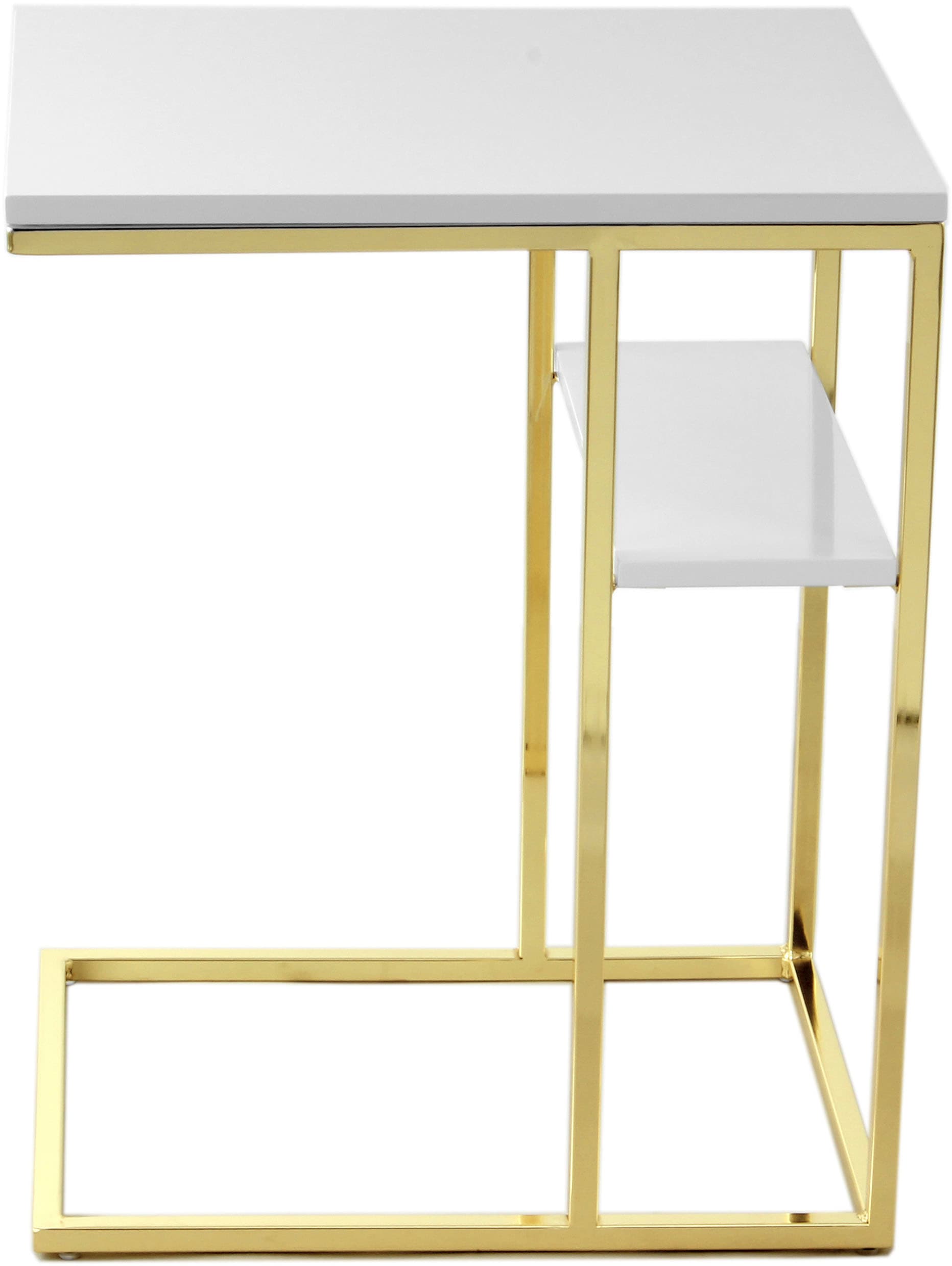 Kayoom Beistelltisch »Lucilla 225, Beistelltisch in eleganter Optik, in rechteckiger Form« 1 Stk. tlg. Modernes C-Form, dezentes Design, mit zusätzlicher Ablage