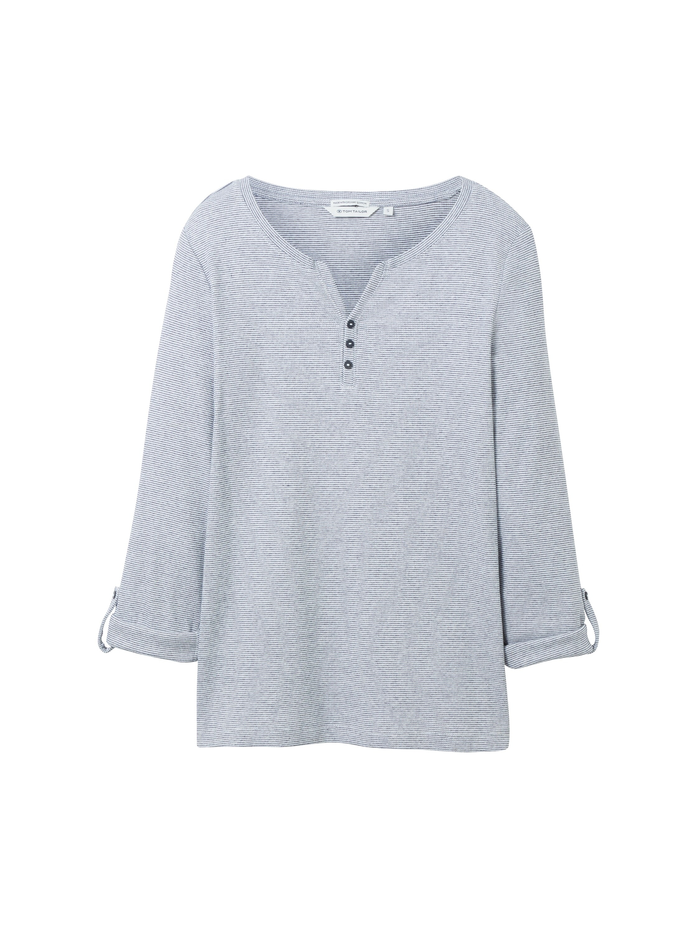 TOM TAILOR Langarmshirt mit Henley-Ausschnitt