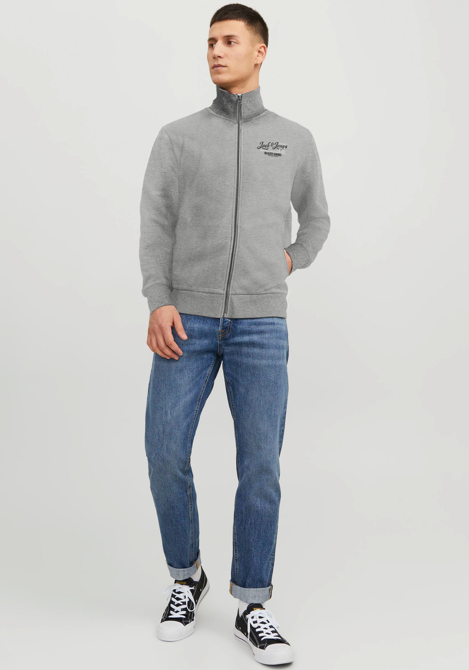 Jack & Jones Sweatjacke »JJ JJANDY SWEAT ZIP HIGH NECK«