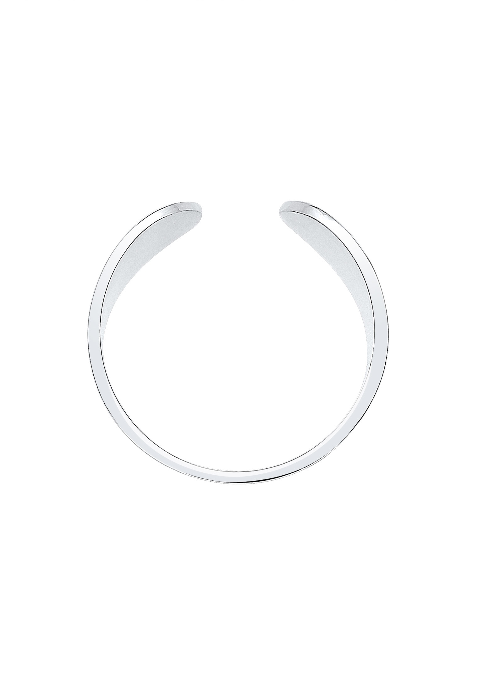 Elli Silberring »Ring Bandring Offen Matt Verstellbar 925 Sterling Silver«