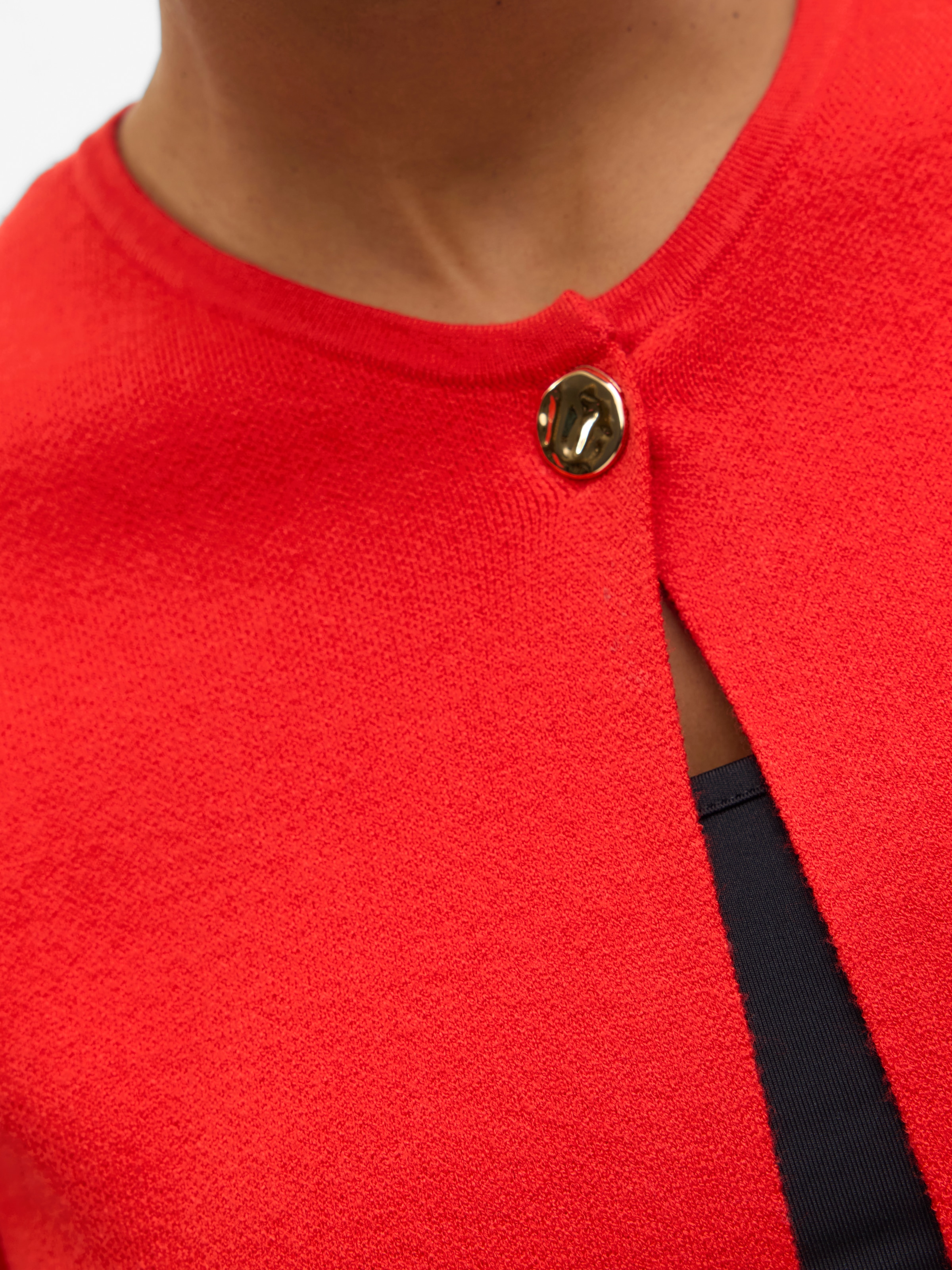 Vero Moda Strickjacke »VMGOLD SS O-NECK ONE BUTTON CARDIGAN«