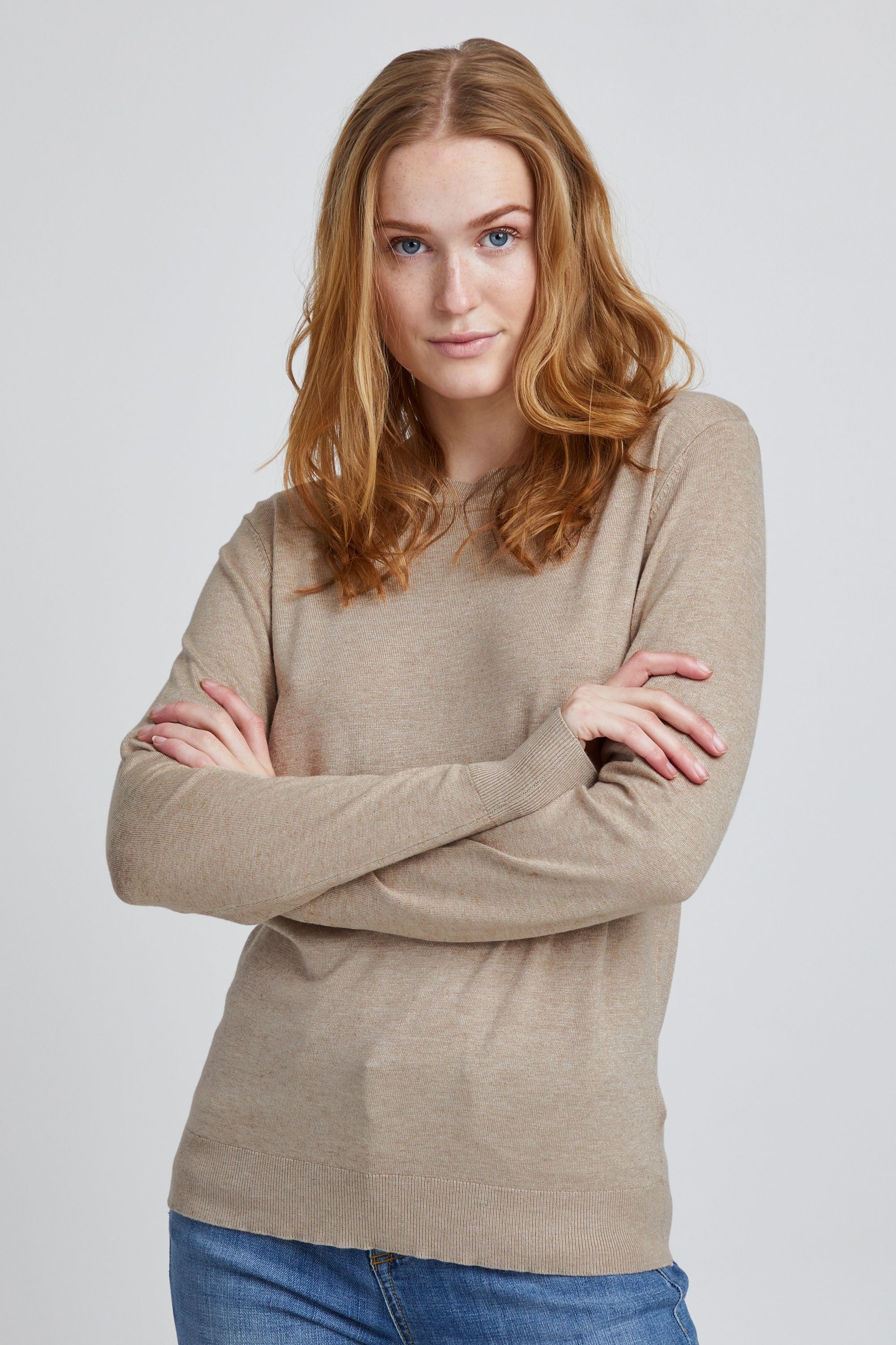 b.young Rundhalspullover »Strickrundhalspullov BYMmpimba«