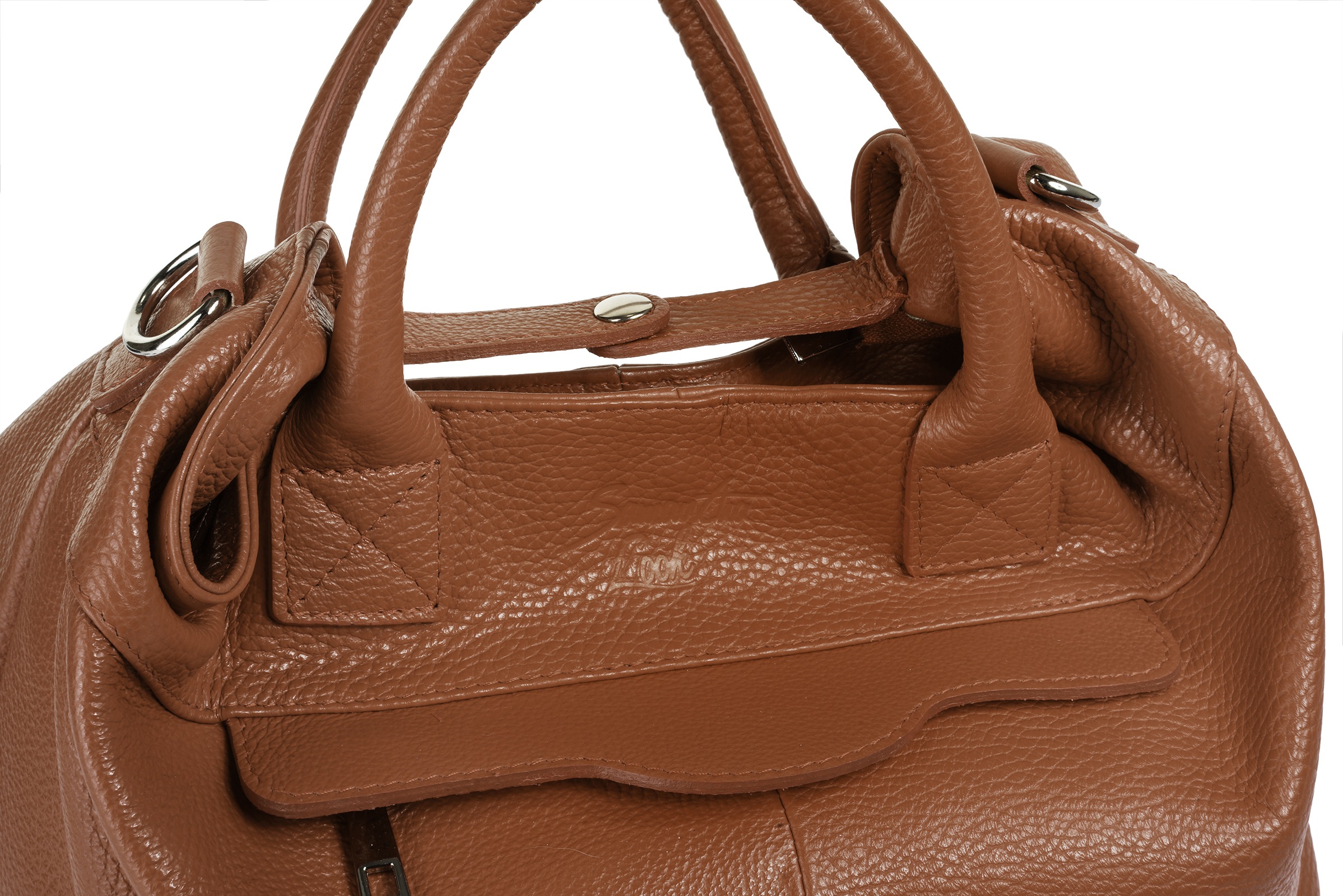 Samantha Look Henkeltasche echt Leder, Made in Italy