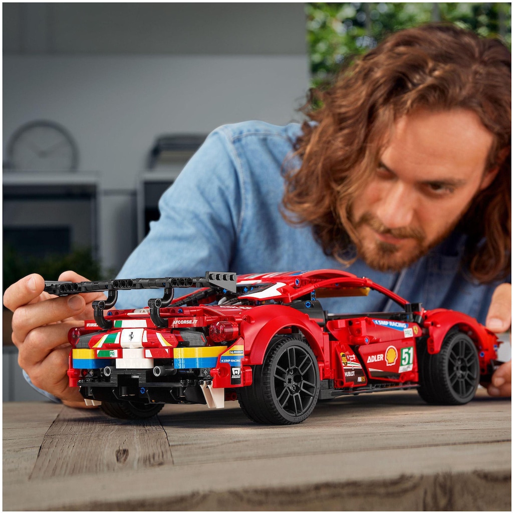 LEGO® Konstruktionsspielsteine »Ferrari 488 GTE “AF Corse #51” (42125), LEGO® Technic«, (1677 St.), Made in Europe
