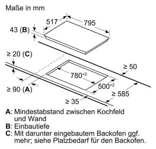 BOSCH Induktions Herd-Set »HND672LS82«, HEA578BS1, mit Teleskopauszug nachrüstbar, Pyrolyse-Selbstreinigung