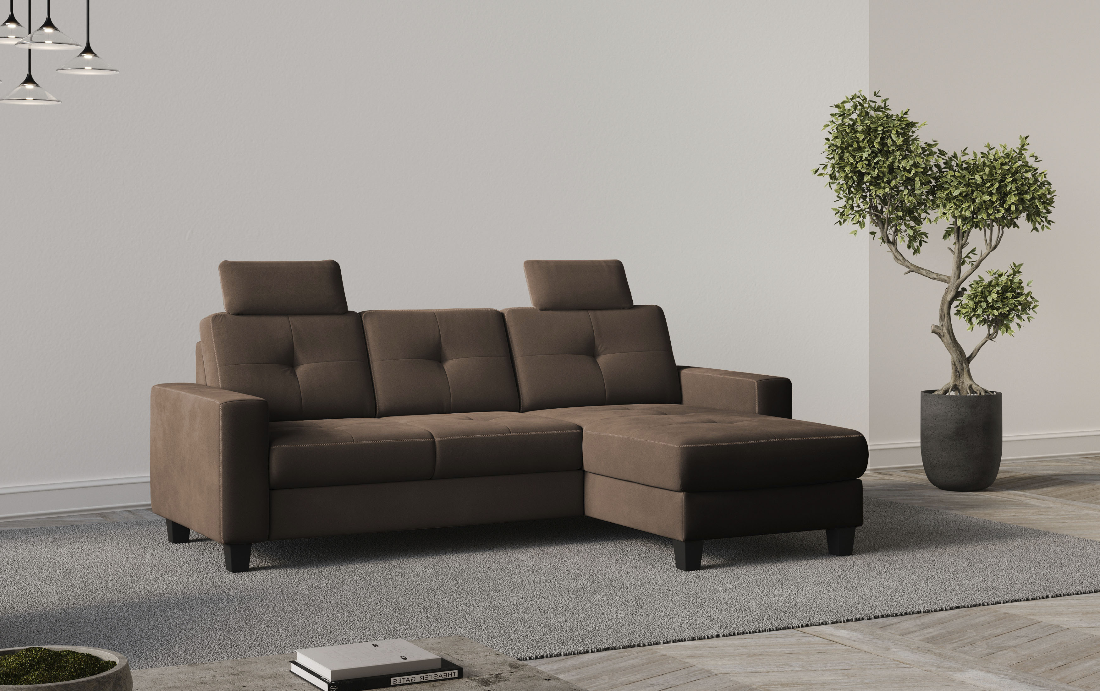 OTTO home Ecksofa "Varese" wahlweise mit Schlaffunktion und Bettkasten