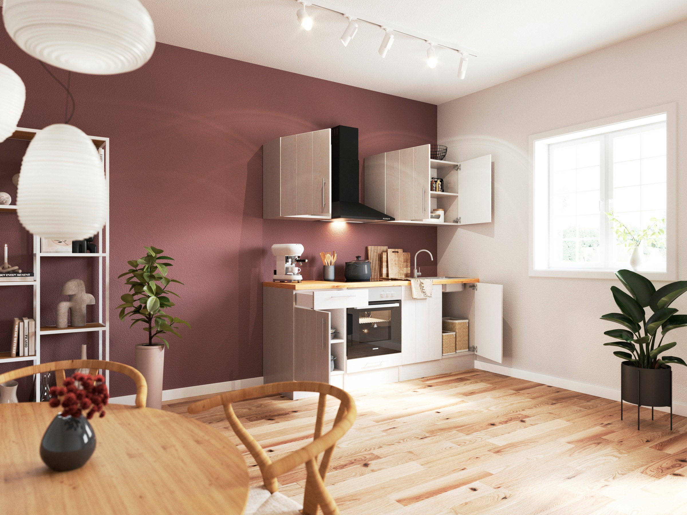 RESPEKTA Küchenzeile »Anton« Breite 210 cm, mit Soft-Close, in exklusiver Konfiguration für OTTO