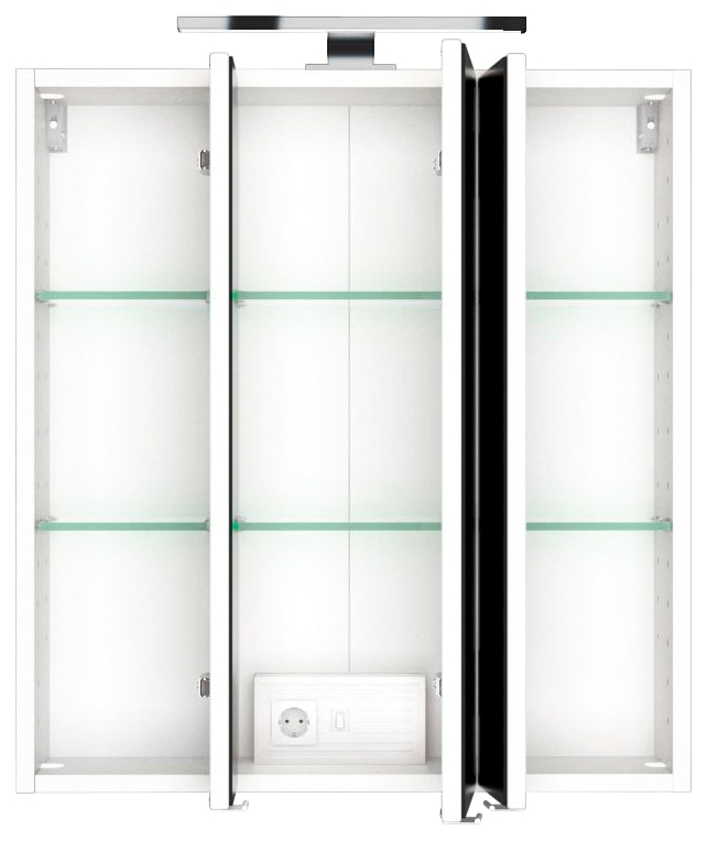 welltime Spiegelschrank »Bali«, Breite 60 cm, mit 3D-Effekt, dank drei Spiegeltüren