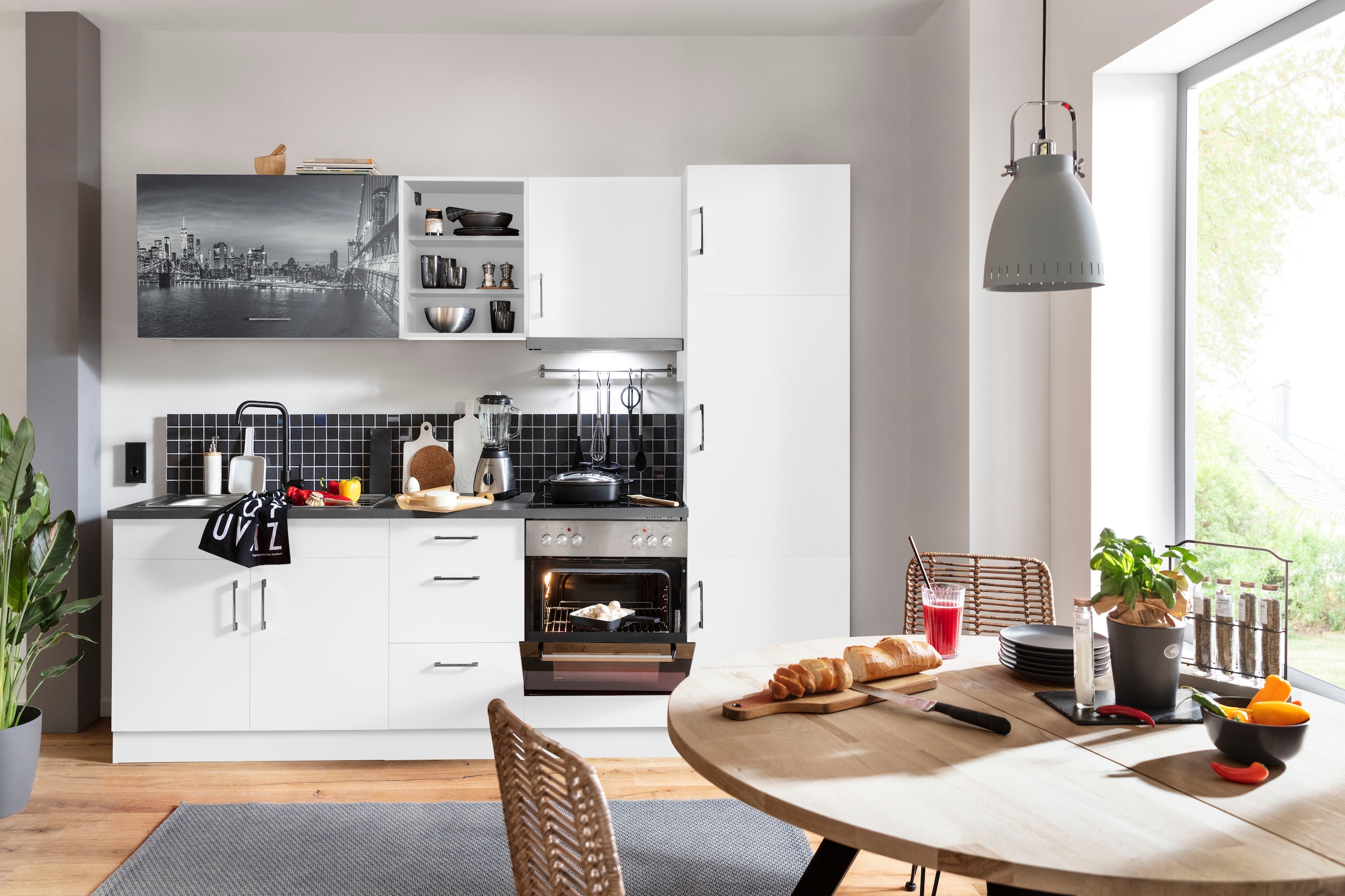 KOCHSTATION Küchenzeile »KS-Paris«, mit E-Geräten, Breite 270 cm