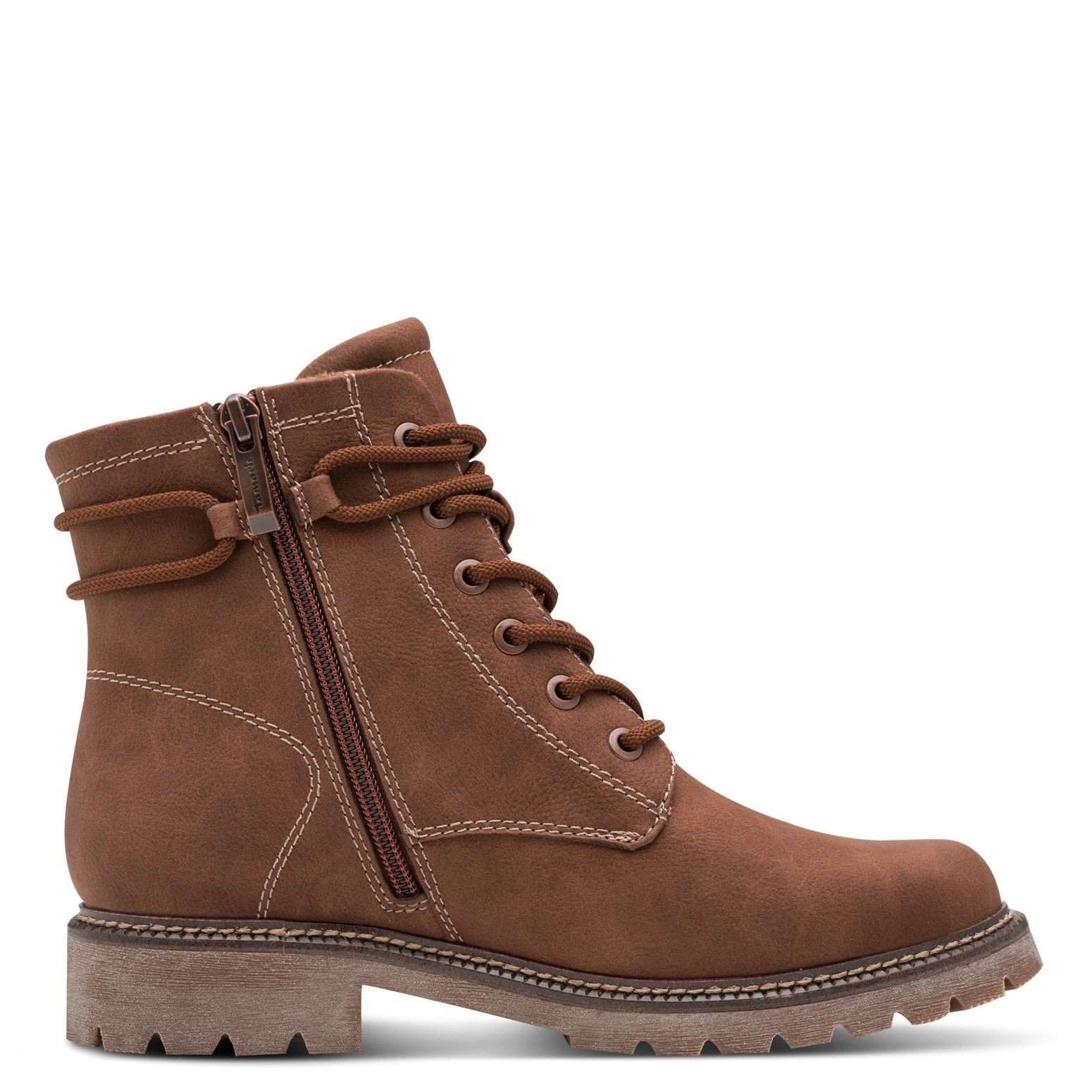 Tamaris Schnürstiefelette  , Blockabsatz, Schnürboots in veganer Verarbeitung