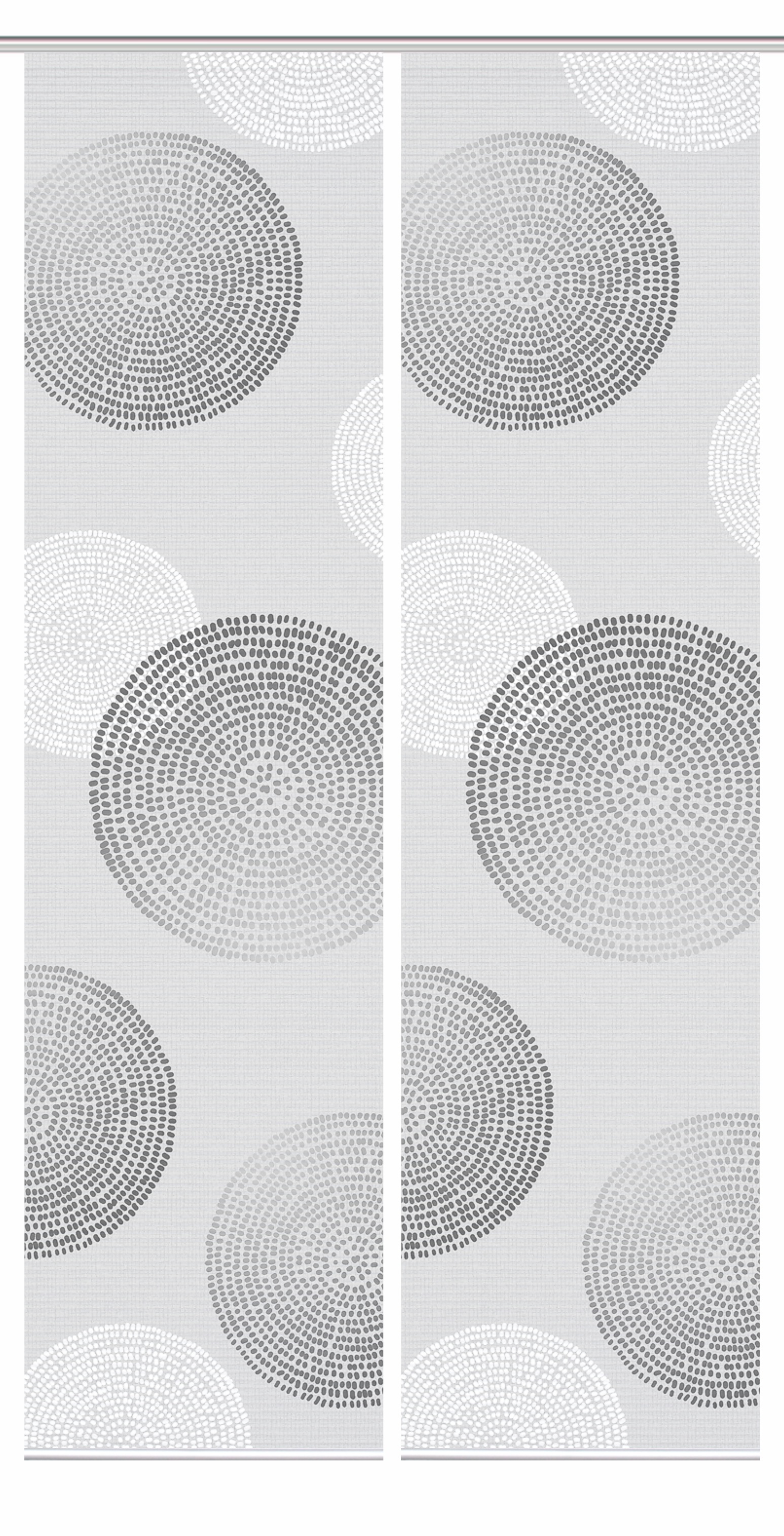 HOME in green Schiebegardine »GINNO« Paneelwagen 2 Stk. tlg. SET DIGITALDRUCK,BAMBUSOPTIK RECYCELT