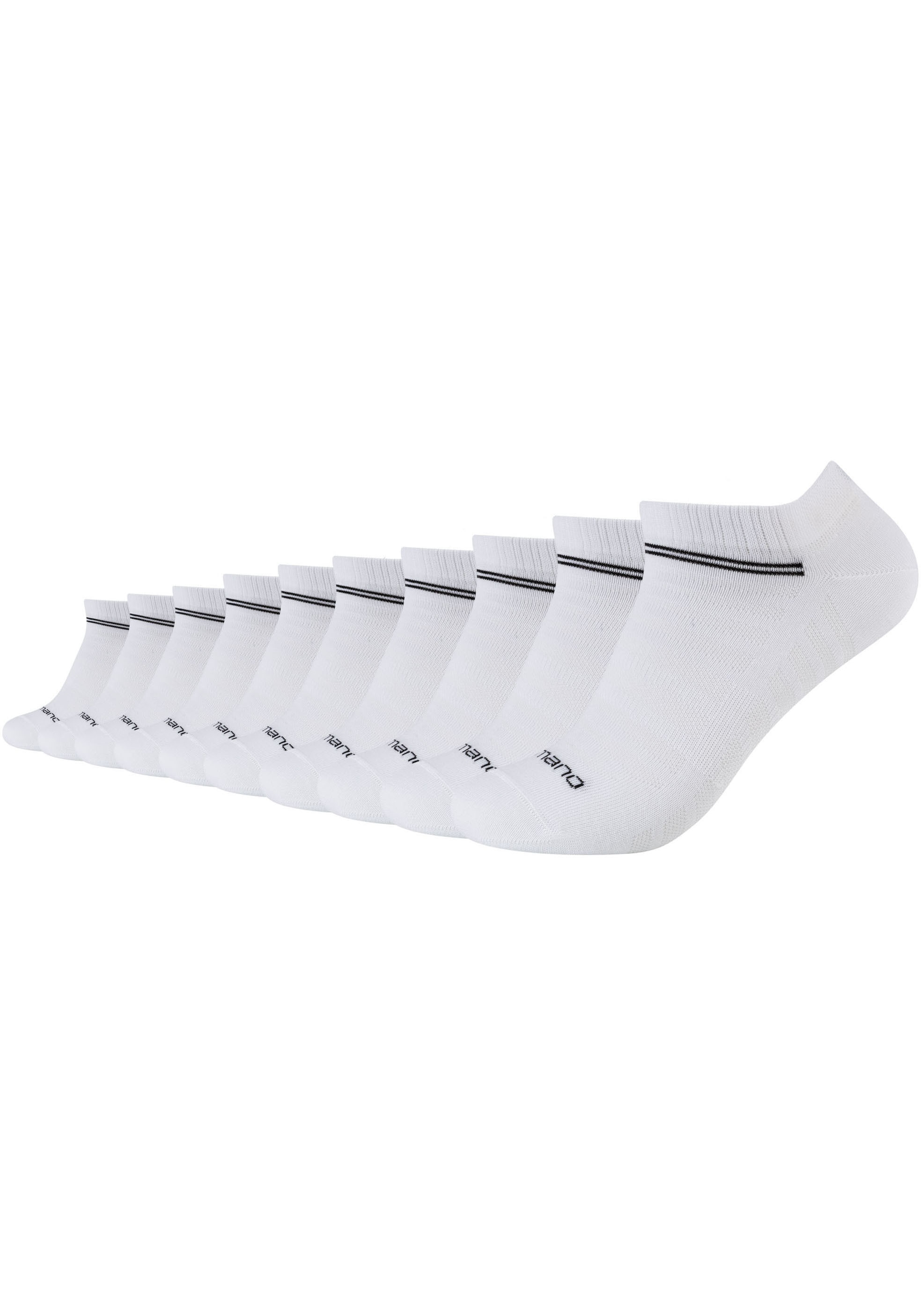 Camano Kurzsocken »mesh ventilation«, (10 Paar), mit modischen Streifenmustern