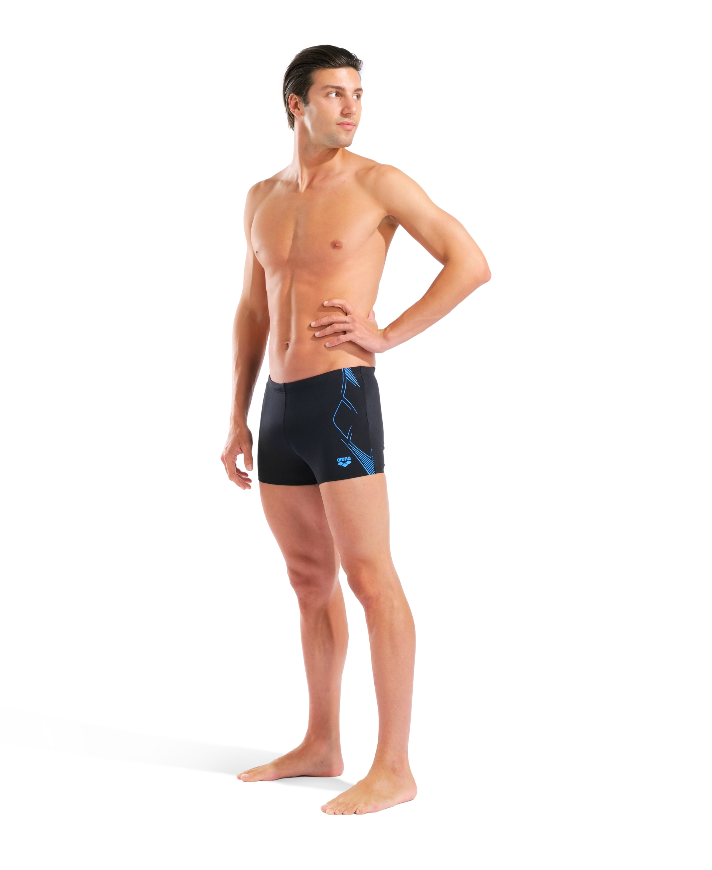 Arena Badeshorts »M ARENA GRAPHIC SWIM SHORT« sportliche Schnittform, mit innenliegendem Kordelzug, chlorbeständig