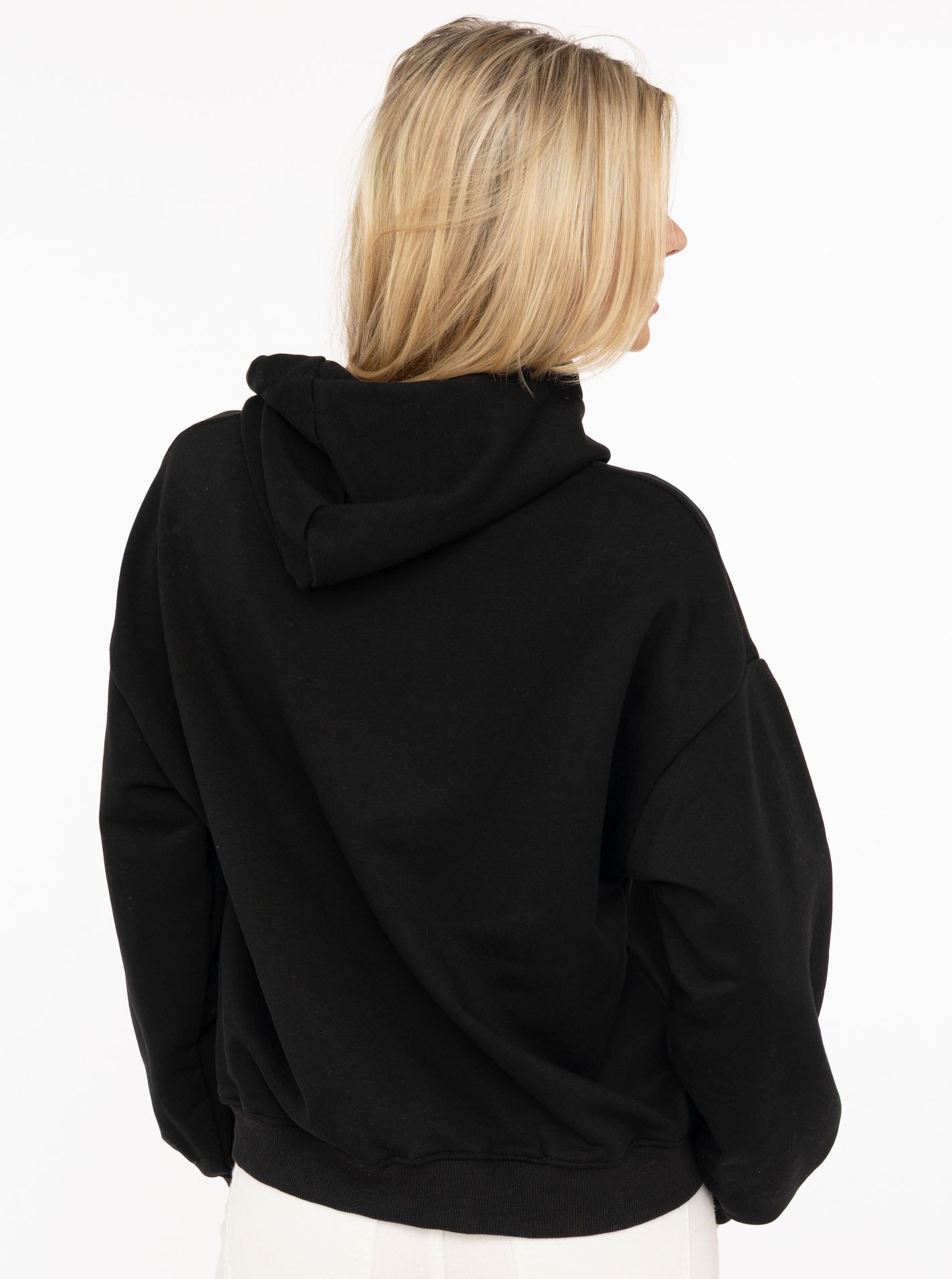Zwillingsherz Hoodie »"Smile"«, Kapuze, lange Ärmel, elastische Bündchen, großer Neon-Print
