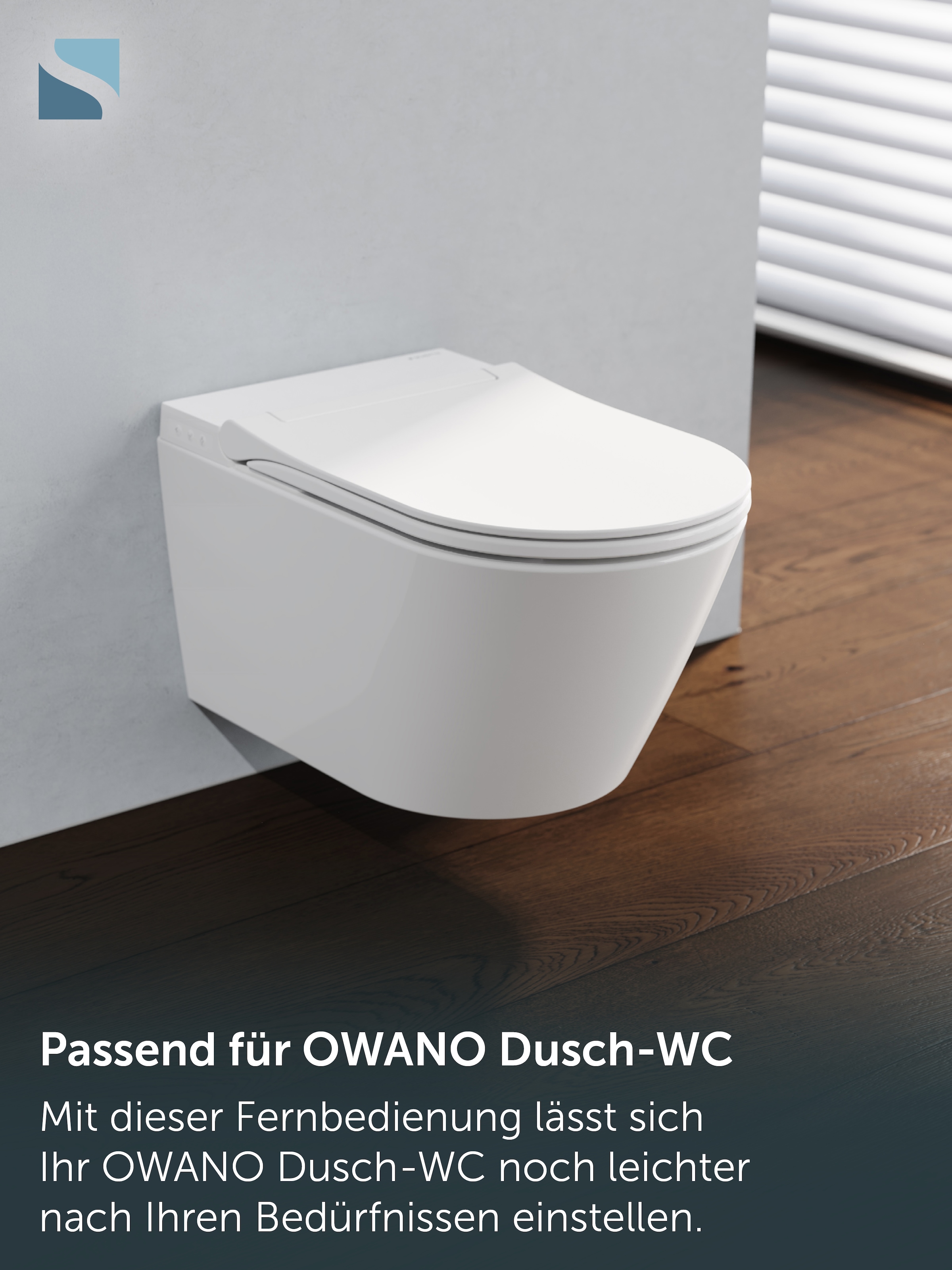 Schütte Fernbedienung »OWANO« Dusch-WC Fernbedienung, Funk, 2 Profile, Wandhalter
