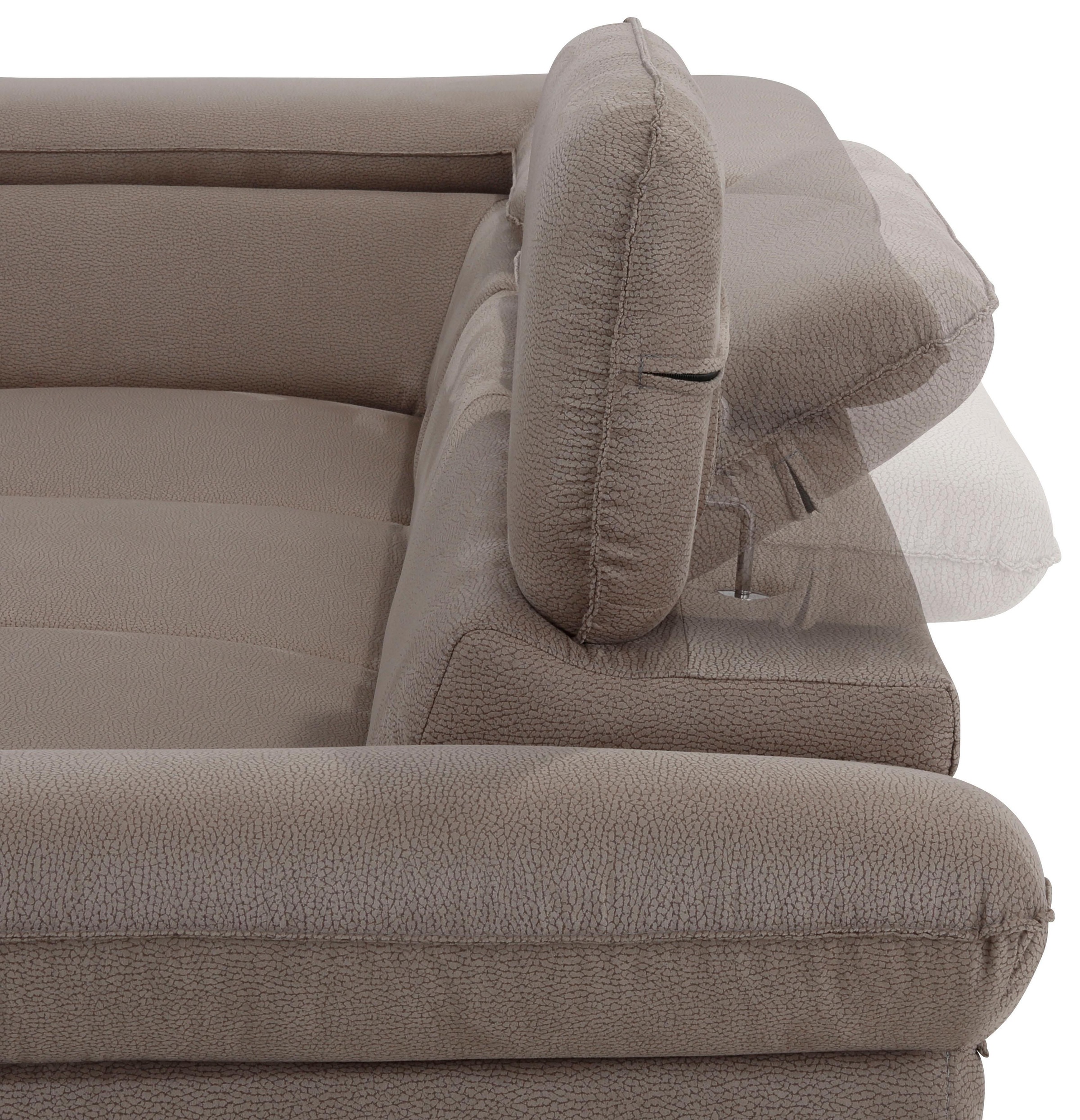 Home affaire Ecksofa »Pilot L-Form«, mit Kopfteilverstellung, wahlweise mit Bettfunktion & Bettkasten