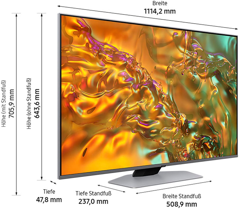 Samsung QLED-Fernseher »GQ50Q80DAT«, 4K Ultra HD, Smart-TV, Neural Quantum 4K AI Gen2 Prozessor, bis zu 120Hz