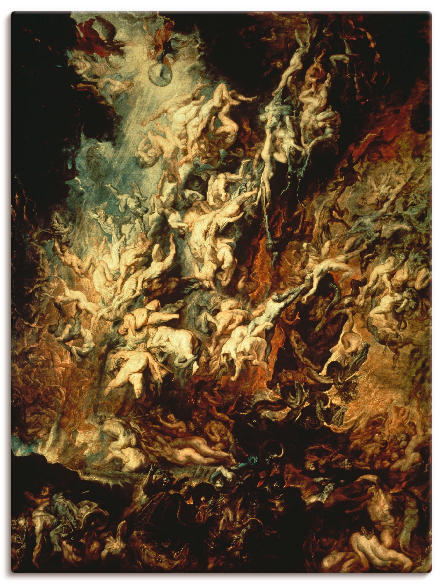 Artland Wandbild Rechnung Poster Dark Leinwandbild, St.), Größen Wandaufkleber als »Höllensturz oder versch. (1 Fantasy, auf kaufen Verdammten«, der in