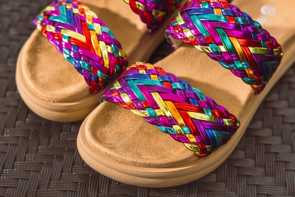 Remonte Pantolette, Plateau, Bequemschuh, Sommerschuh mit Riemchen in Flechtoptik