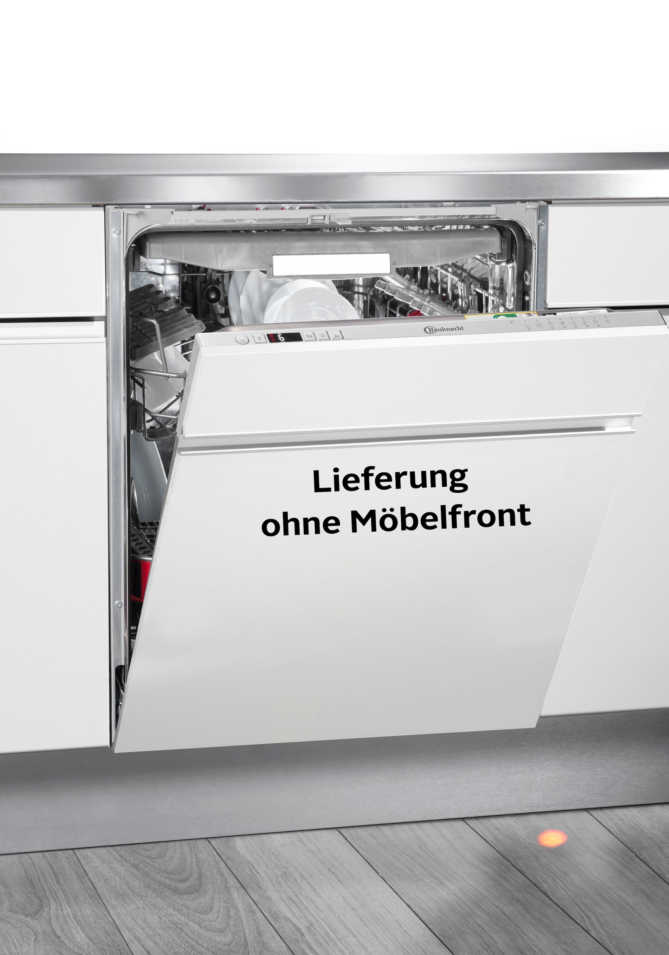 BAUKNECHT vollintegrierbarer Geschirrspüler "OBIC Ecosilent 8650" 14 Maßgedecke Doppelter Komfort – mit Besteckschublade und zusätzlichem Besteckkorb