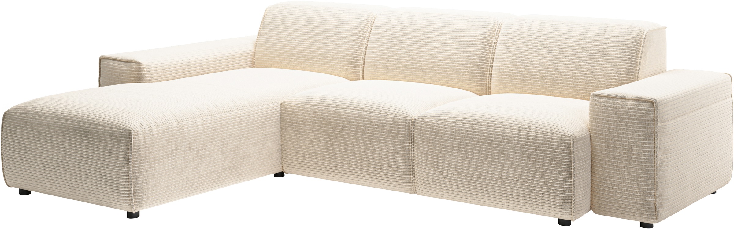 andas Ecksofa »Glimminge L-Form auch in Breitcord, Feincord + Easy care-Bezug,«, Breite 264, Zierkissen