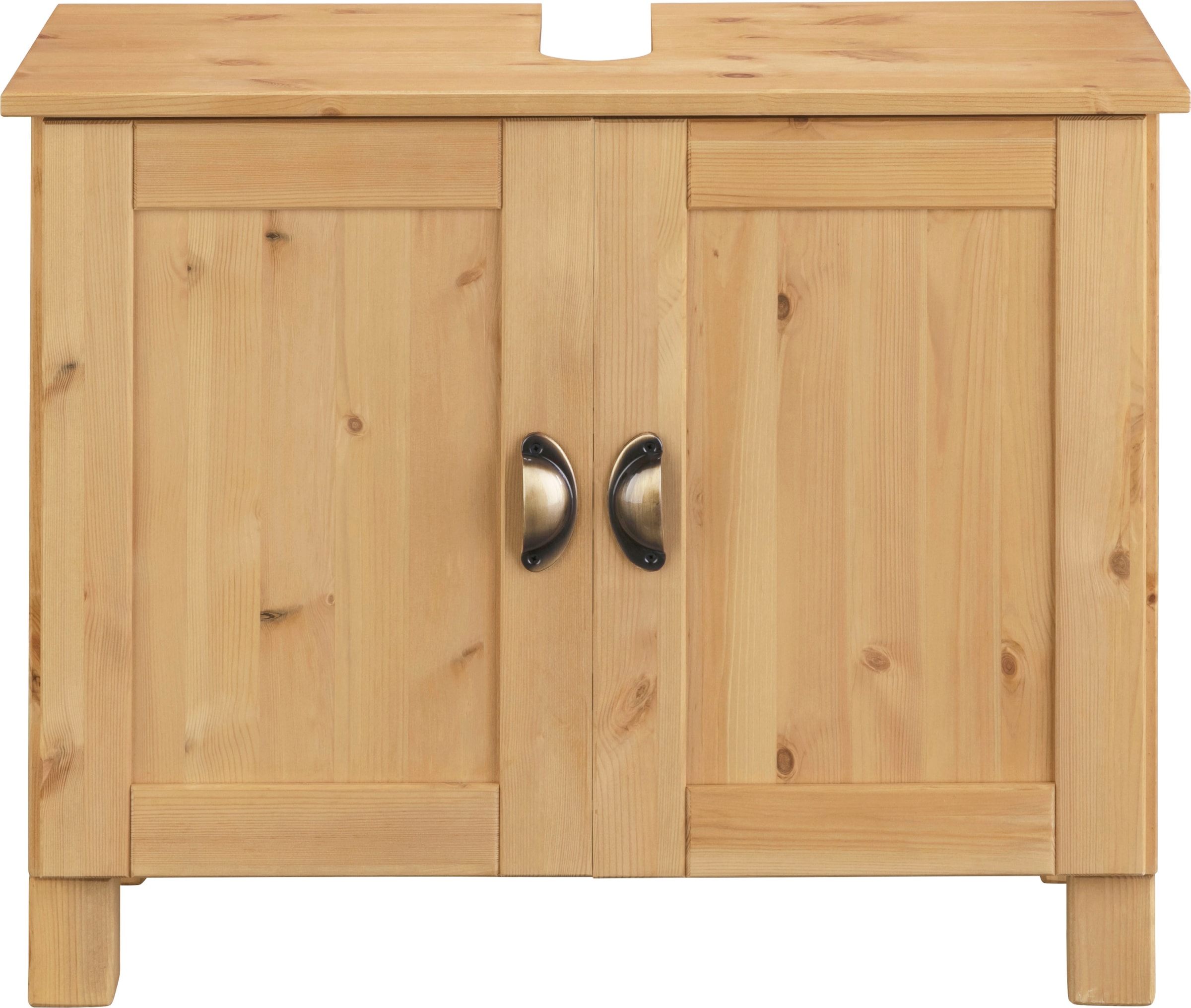 Home affaire Waschbeckenunterschrank »Oslo«, in massiver Kiefer, mit 2 Türen, Breite 70 cm, Höhe 55 cm