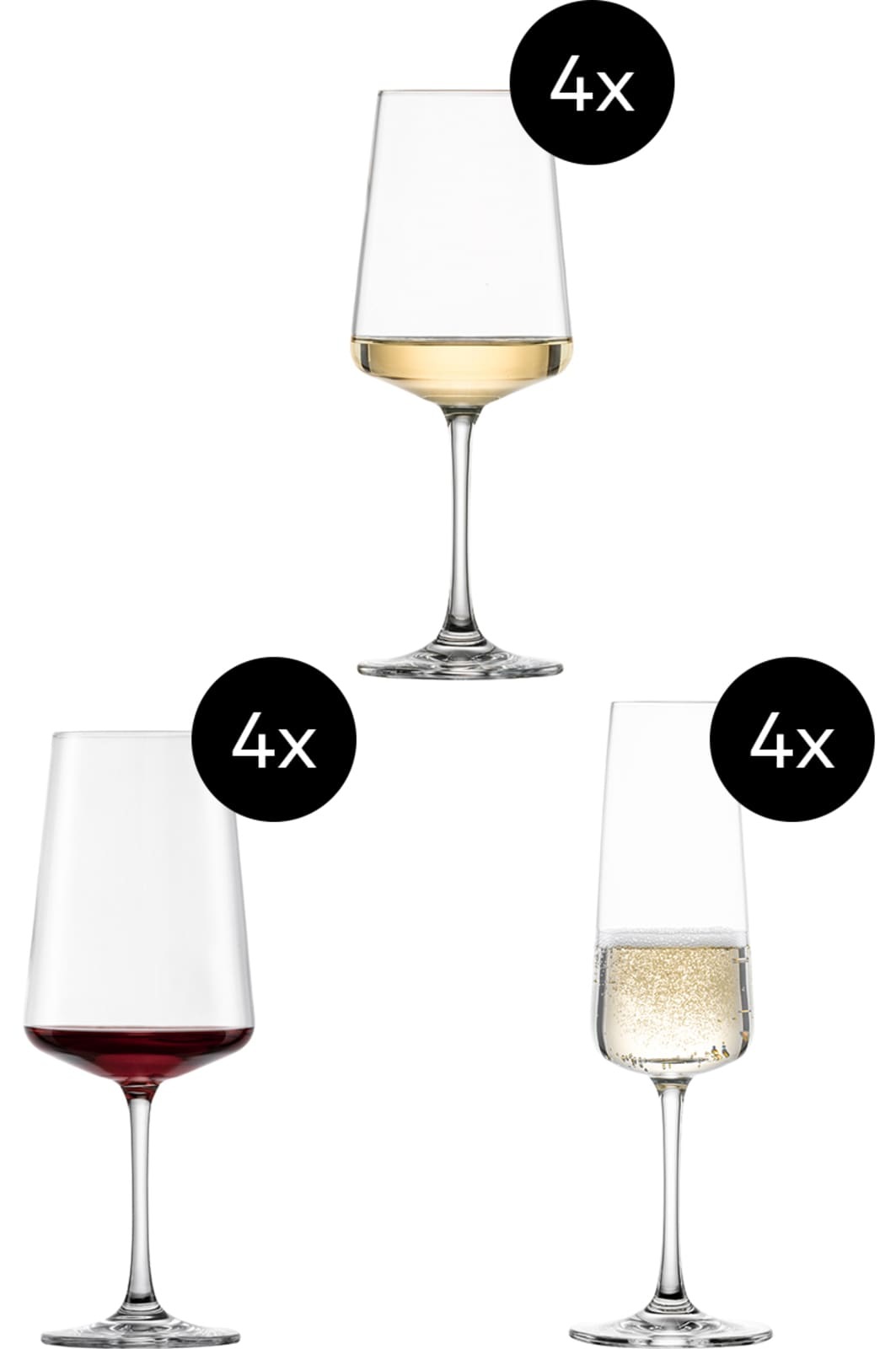 SCHOTT-ZWIESEL Gläser-Set »Wein- & Sektgläser MioVino 12er Set transparent« Spülmaschinengeeignet