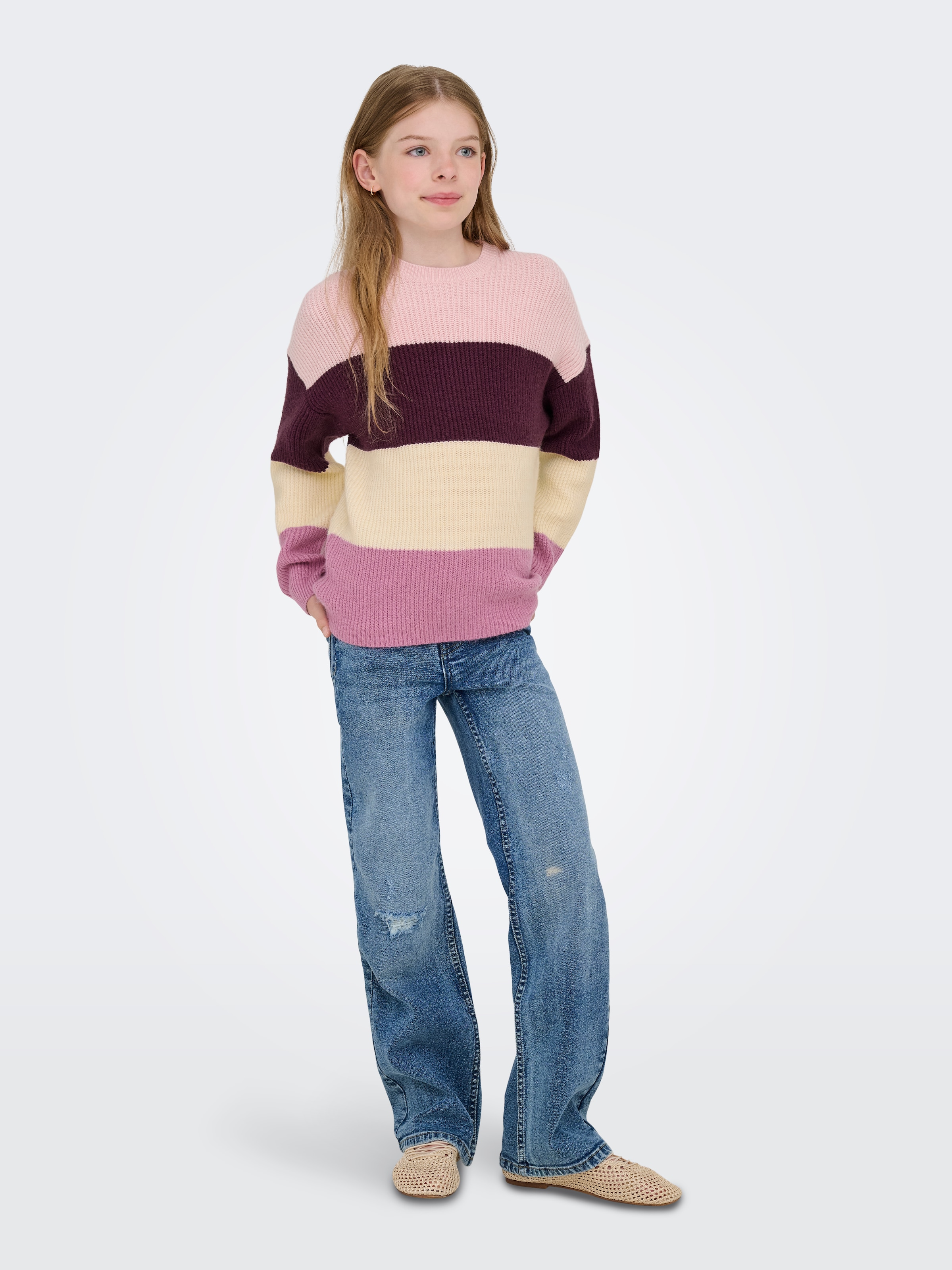 KIDS ONLY Strickpullover »KOGSANDY L/S STRIPE PULLOVER KNT NOOS«