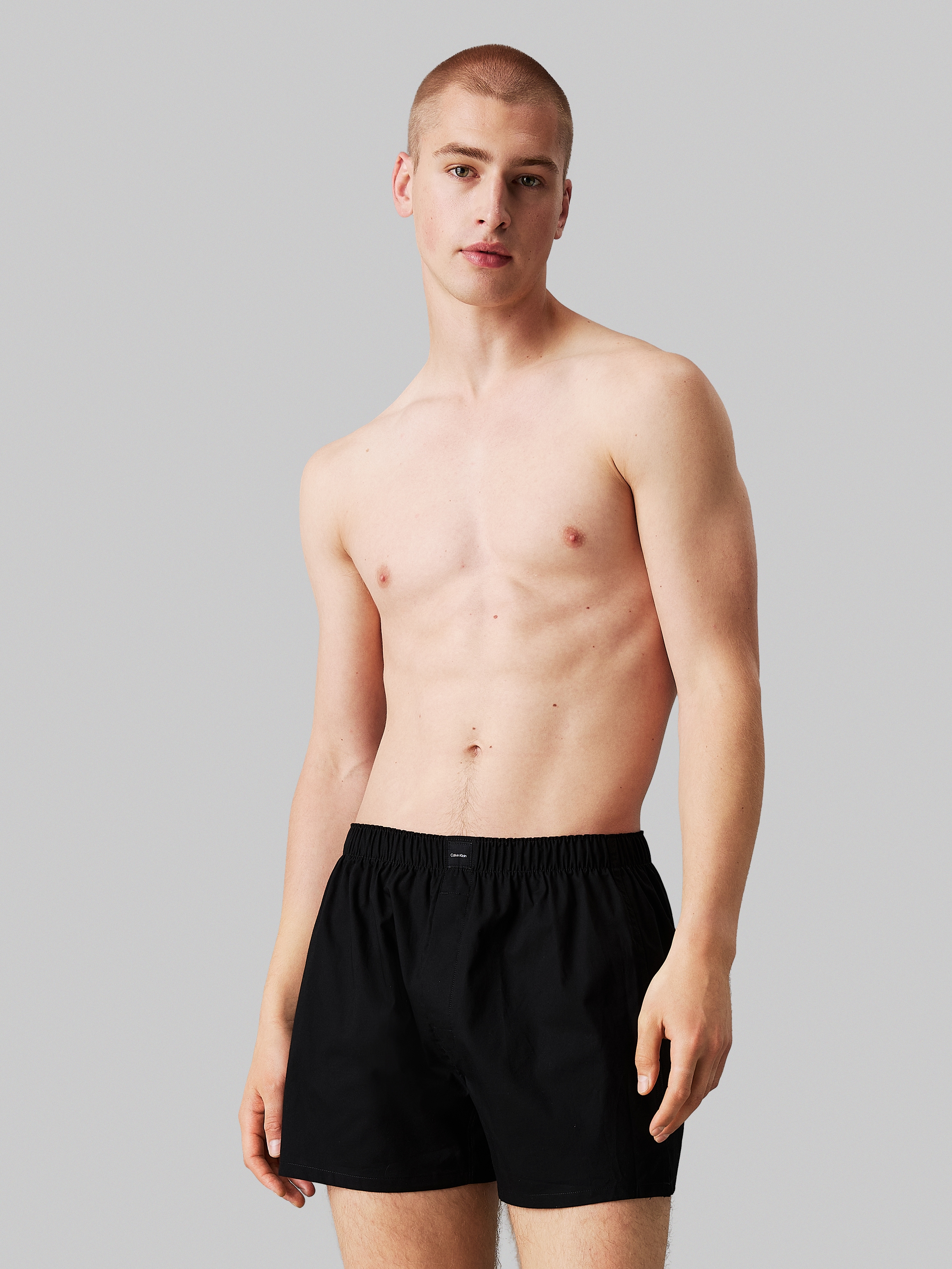 Calvin Klein Underwear Webboxer »BOXER TRAD 3PK«, (Packung, 3er-Pack), mit Logo-Elastikbund (3 Stück)