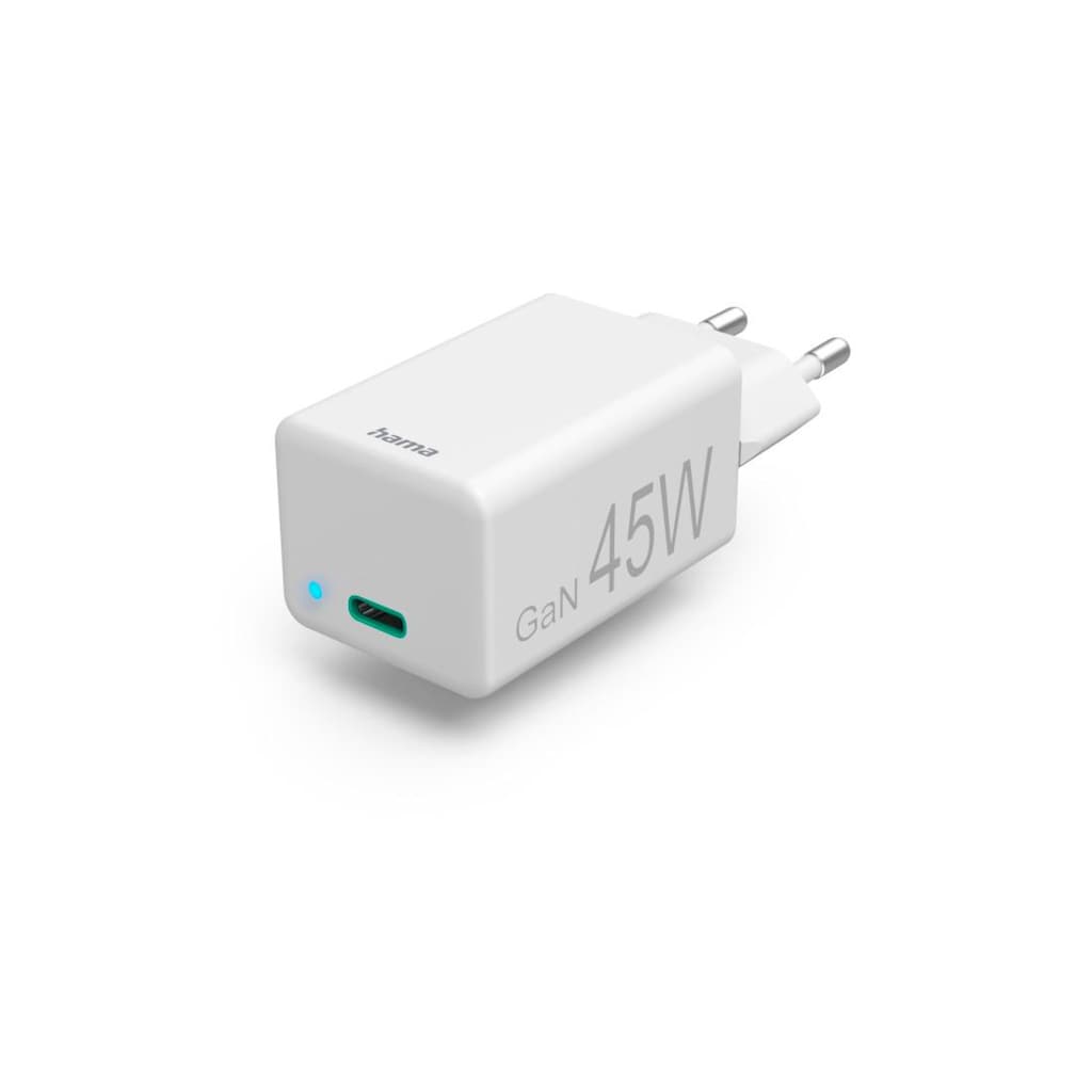 Hama USB-Ladegerät »45 Watt Ladegerät USB-C, GaN Stecker, PD Schnellladeadapter Netzteil«