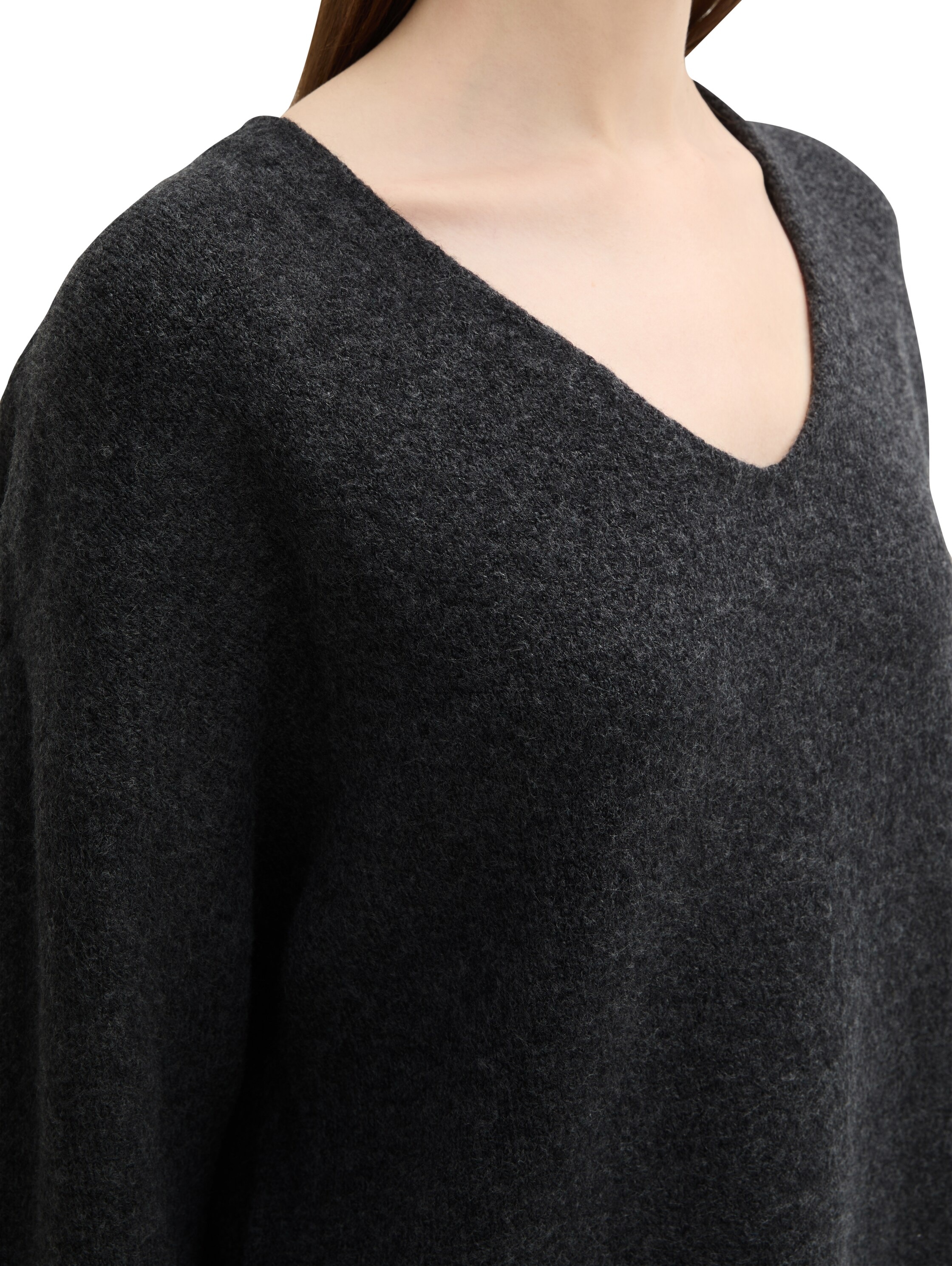 TOM TAILOR Denim Strickpullover, mit V-Ausschnitt
