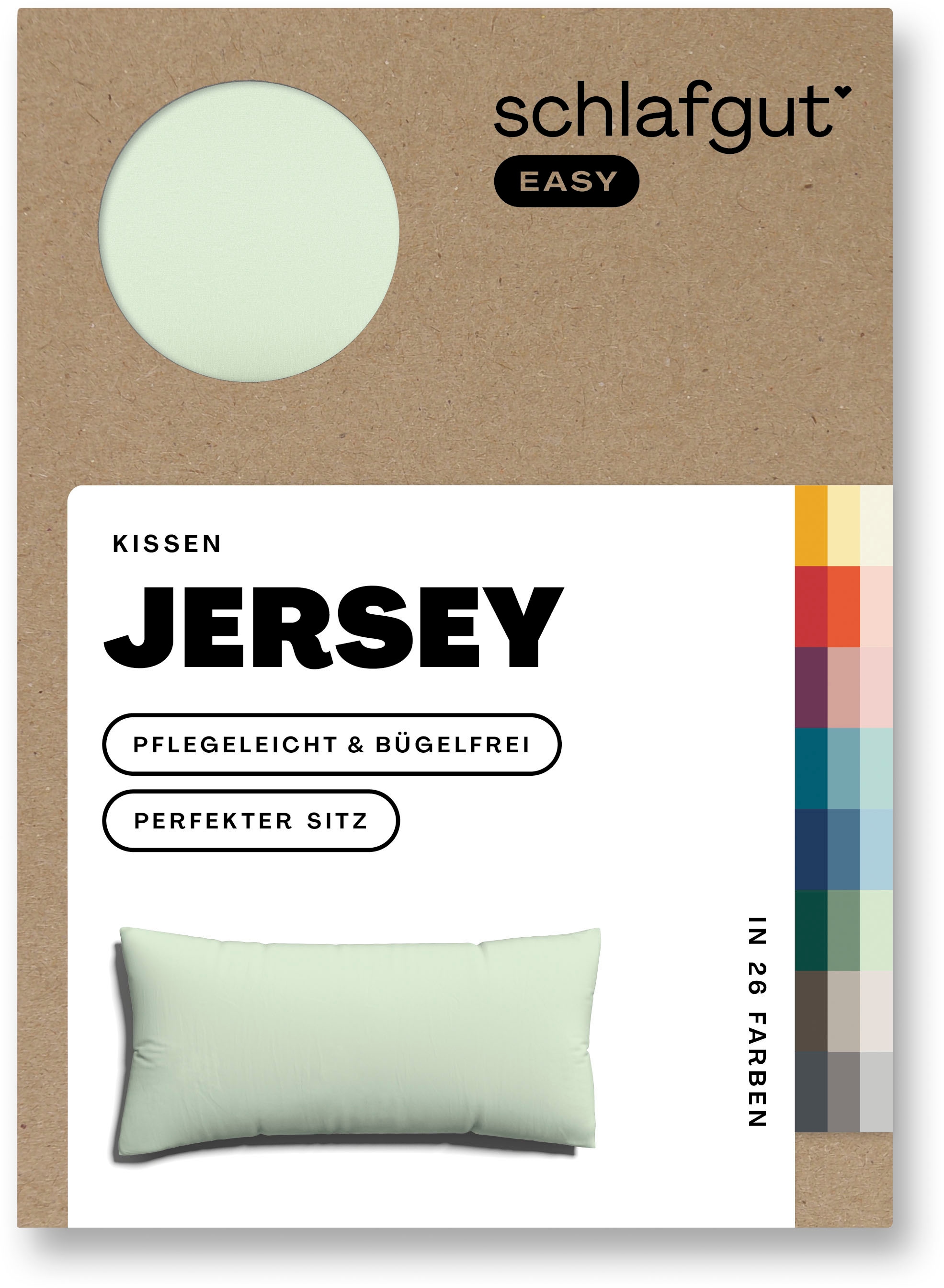 Schlafgut Kissenbezug »EASY Jersey«, (1 St.), Kissenhülle mit Reißverschluss, weich und saugfähig, Kissenbezug