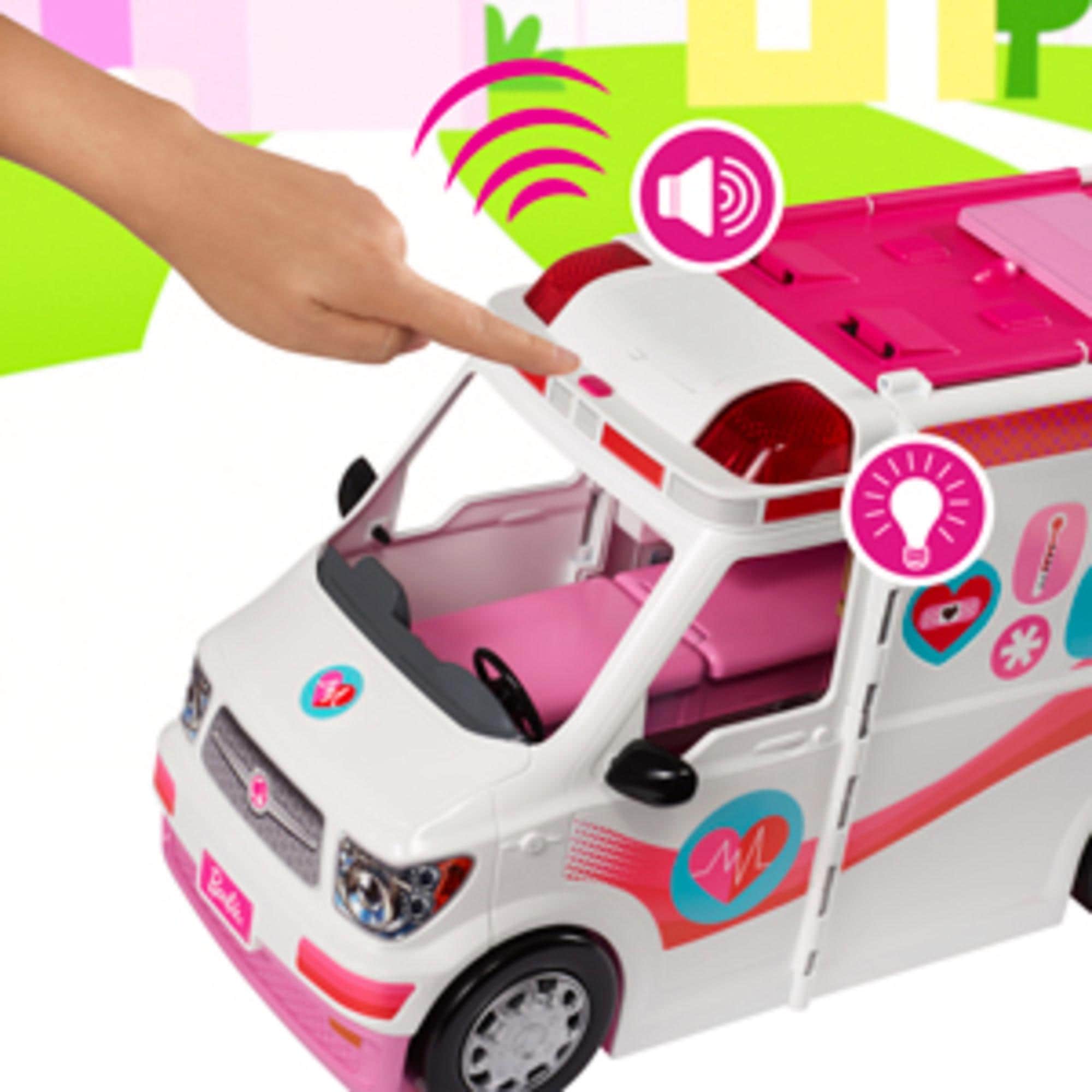 Barbie Puppen Fahrzeug »Krankenwagen 2-in-1 Spielset«, mit Licht & Geräuschen