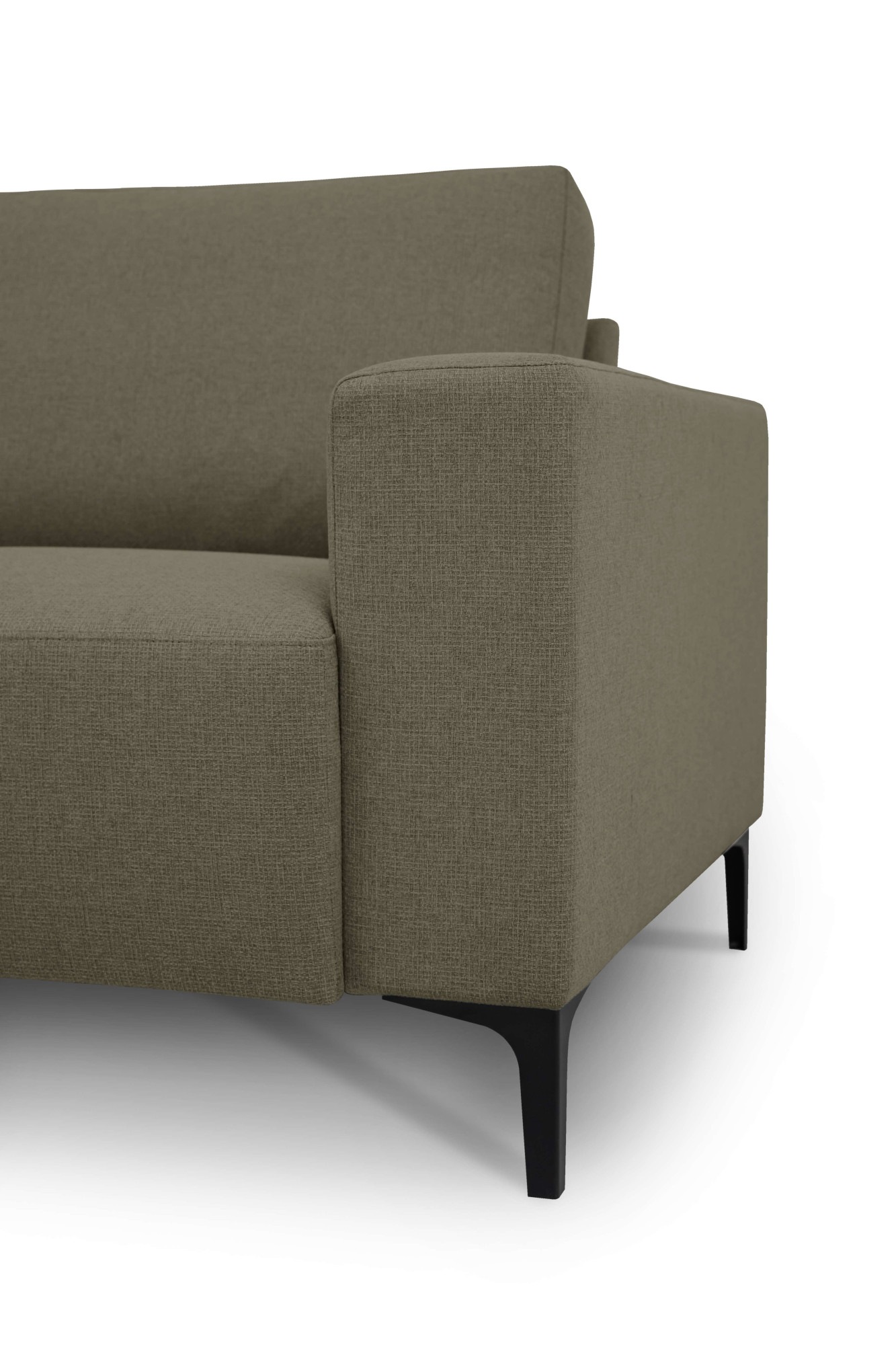 Home affaire Ecksofa »Tournon, L-Form, Breite 256 cm, Webstoff, Chenille« Designsofa im nordischen Stil, Wellenunterfederung, Metallfüße
