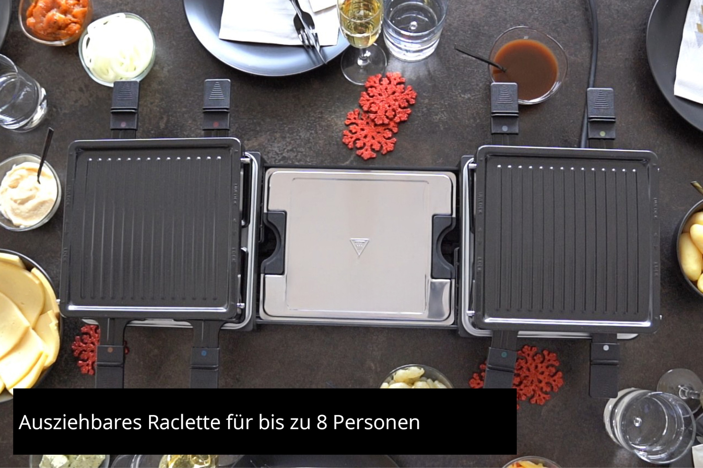 Unold Raclette »48755 RACLETTE Extendable« 8 Stk. Raclettepfännchen 1.300 W