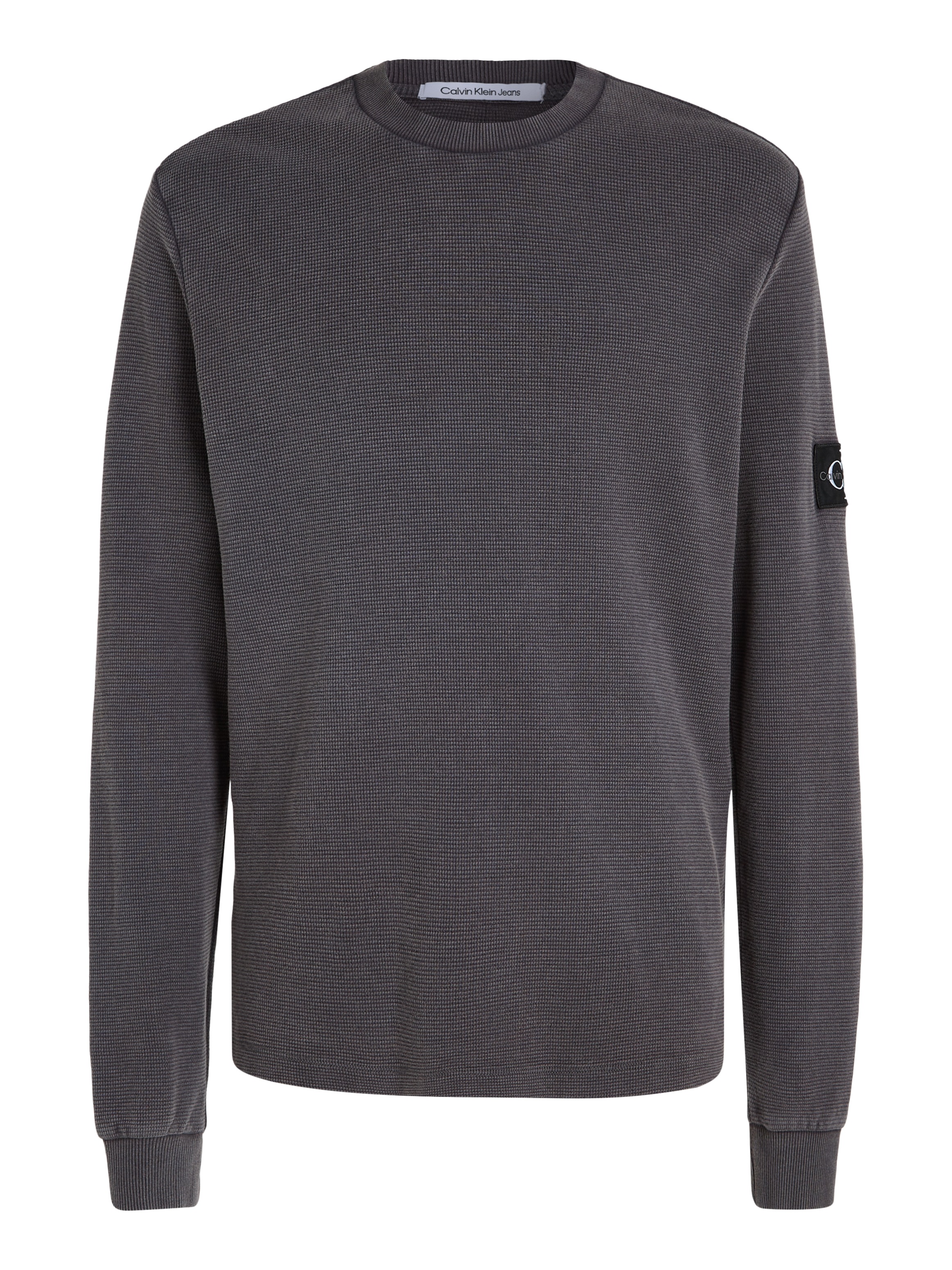 Calvin Klein Jeans Langarmshirt »WASHED BADGE WAFFLE LS TEE«, mit Logopatch