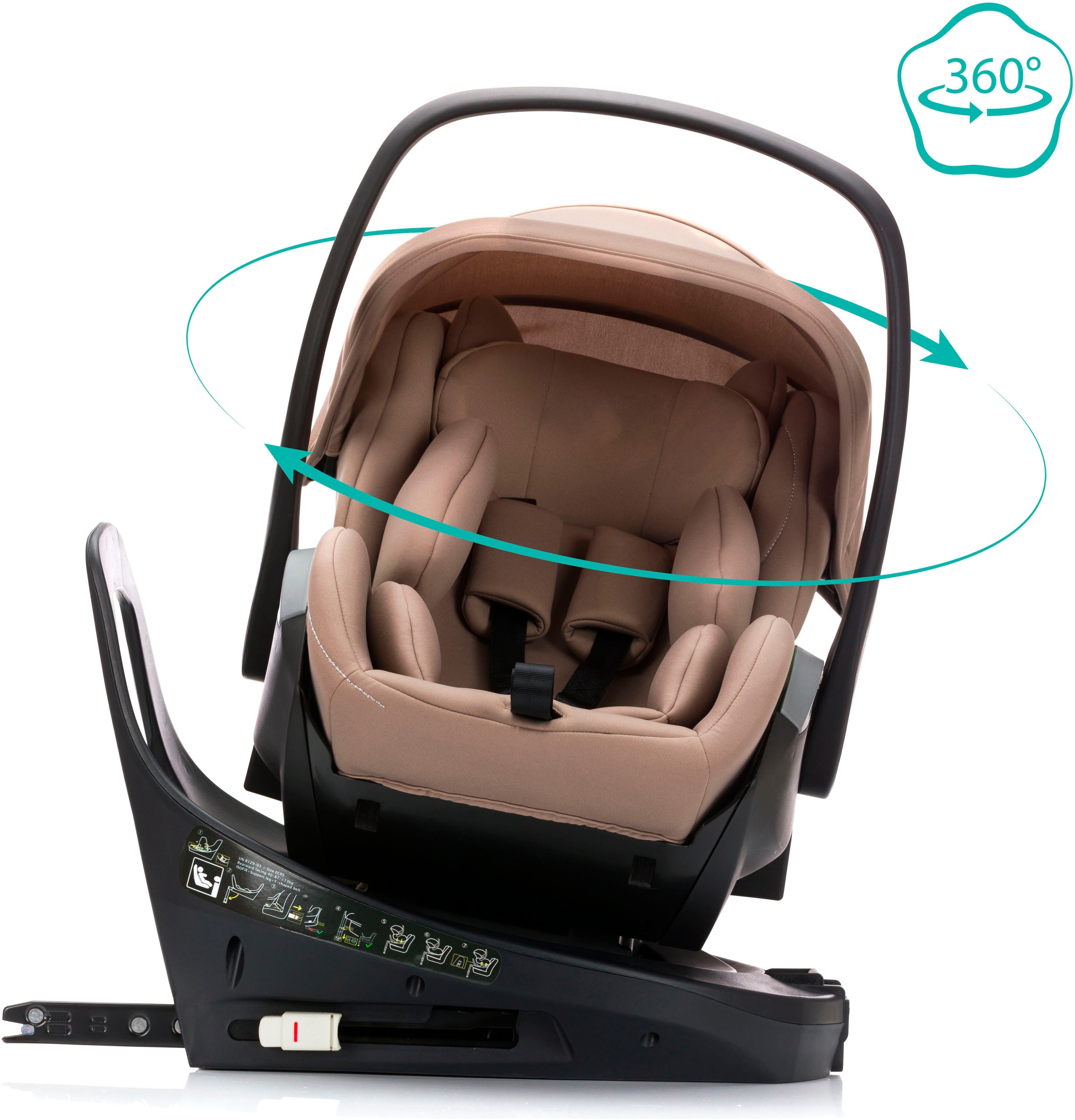 Fillikid Autokindersitz »NOA, inkl. Basisstation« Gr. 0, 360 °