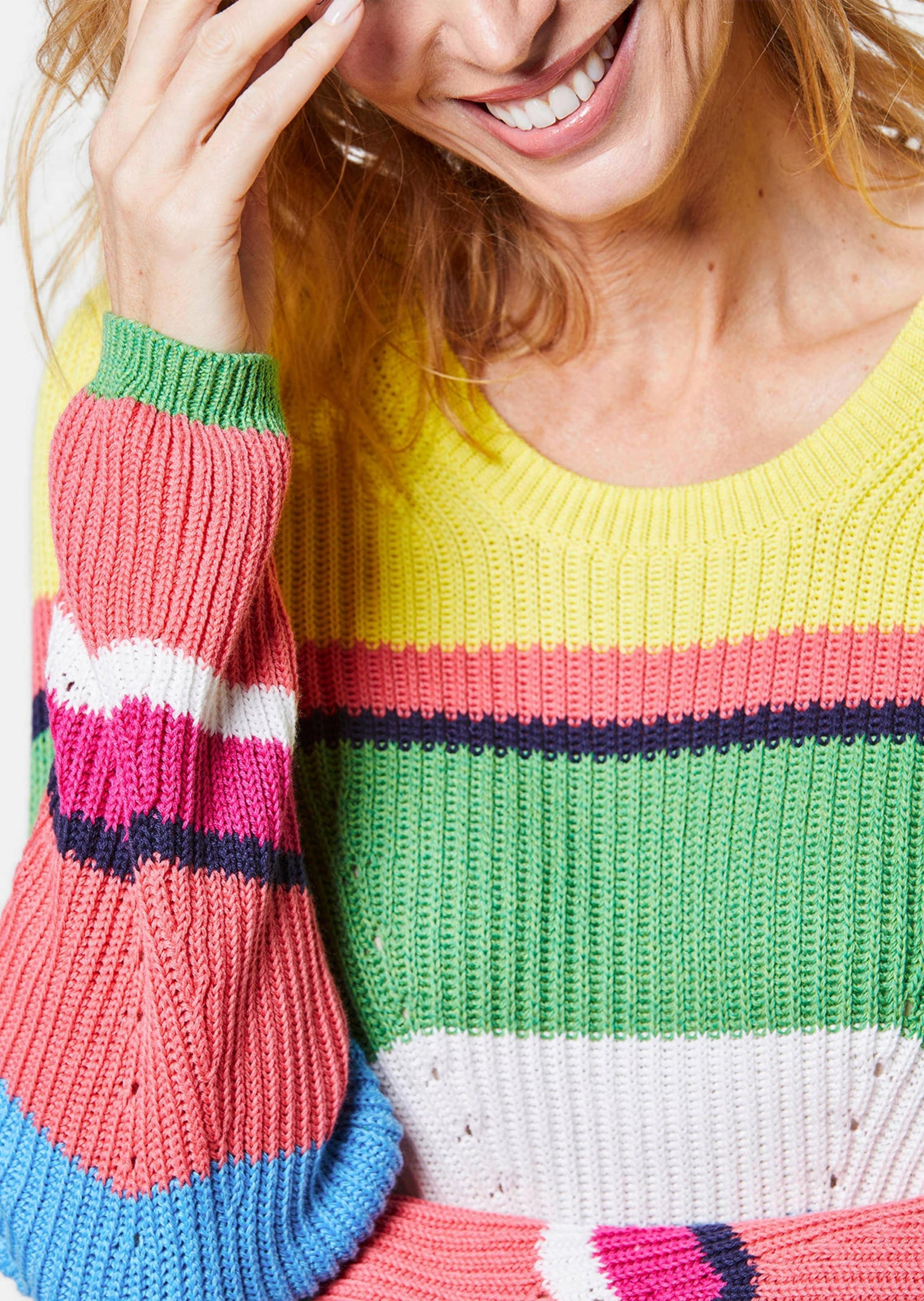 GOLDNER Rundhalspullover »Kurzgröße Pullover im Baumwoll-Mix«