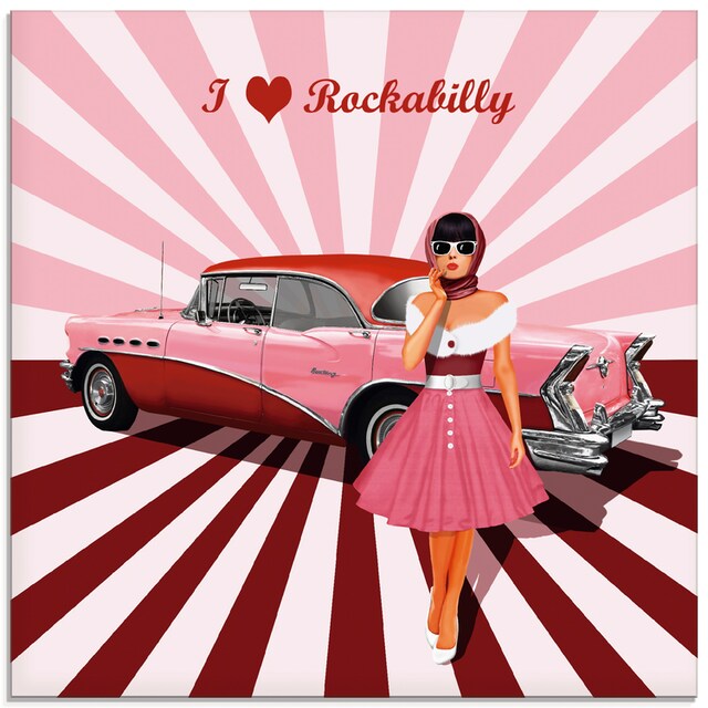 Artland Glasbild »Ich liebe Rockabilly«, Ausstellungsplakate, (1 St.), in  verschiedenen Größen auf Raten kaufen